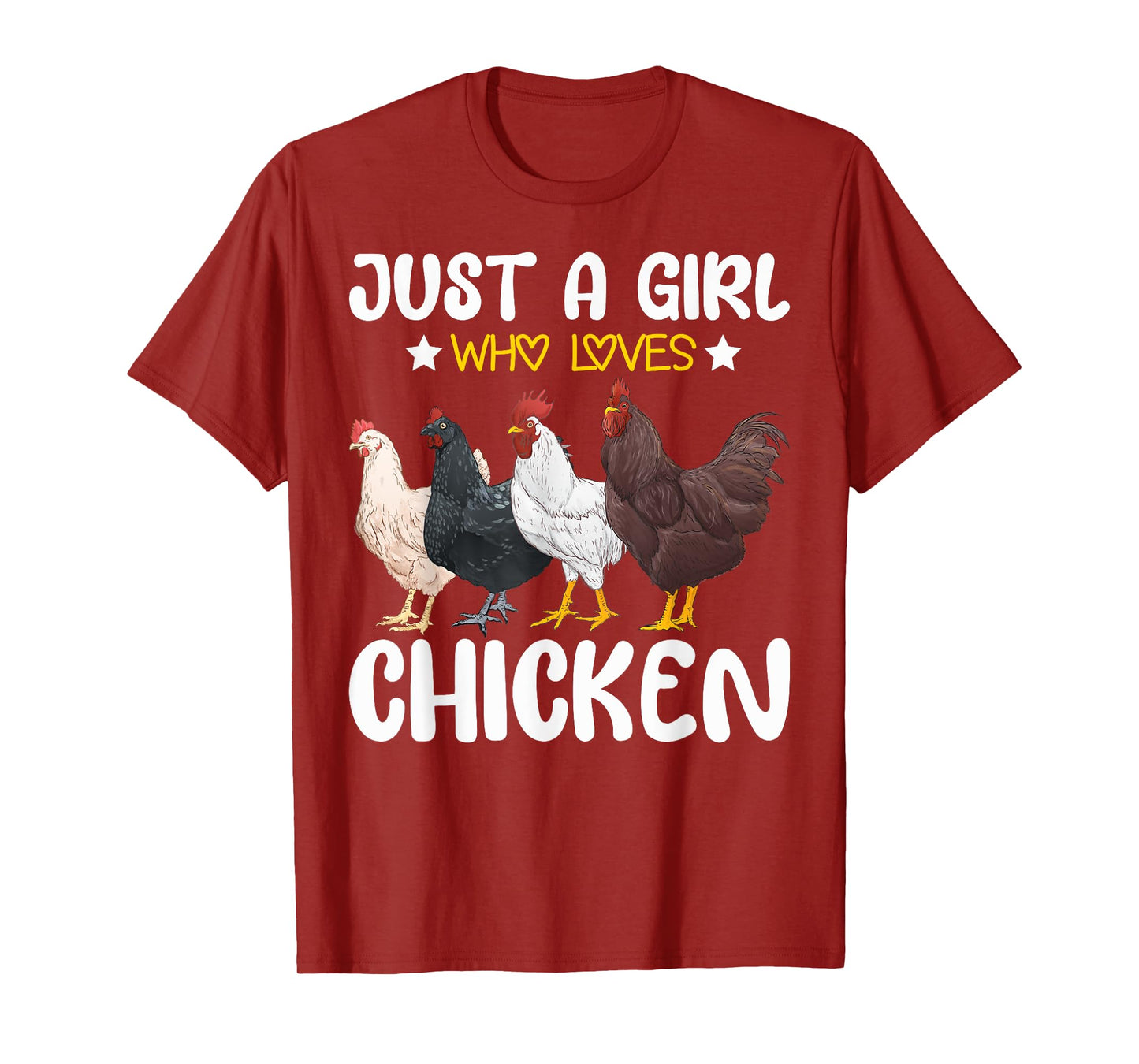 Just A Girl Who Loves Chickens Farm Lover Cute Chicken Buffs T-Shirt