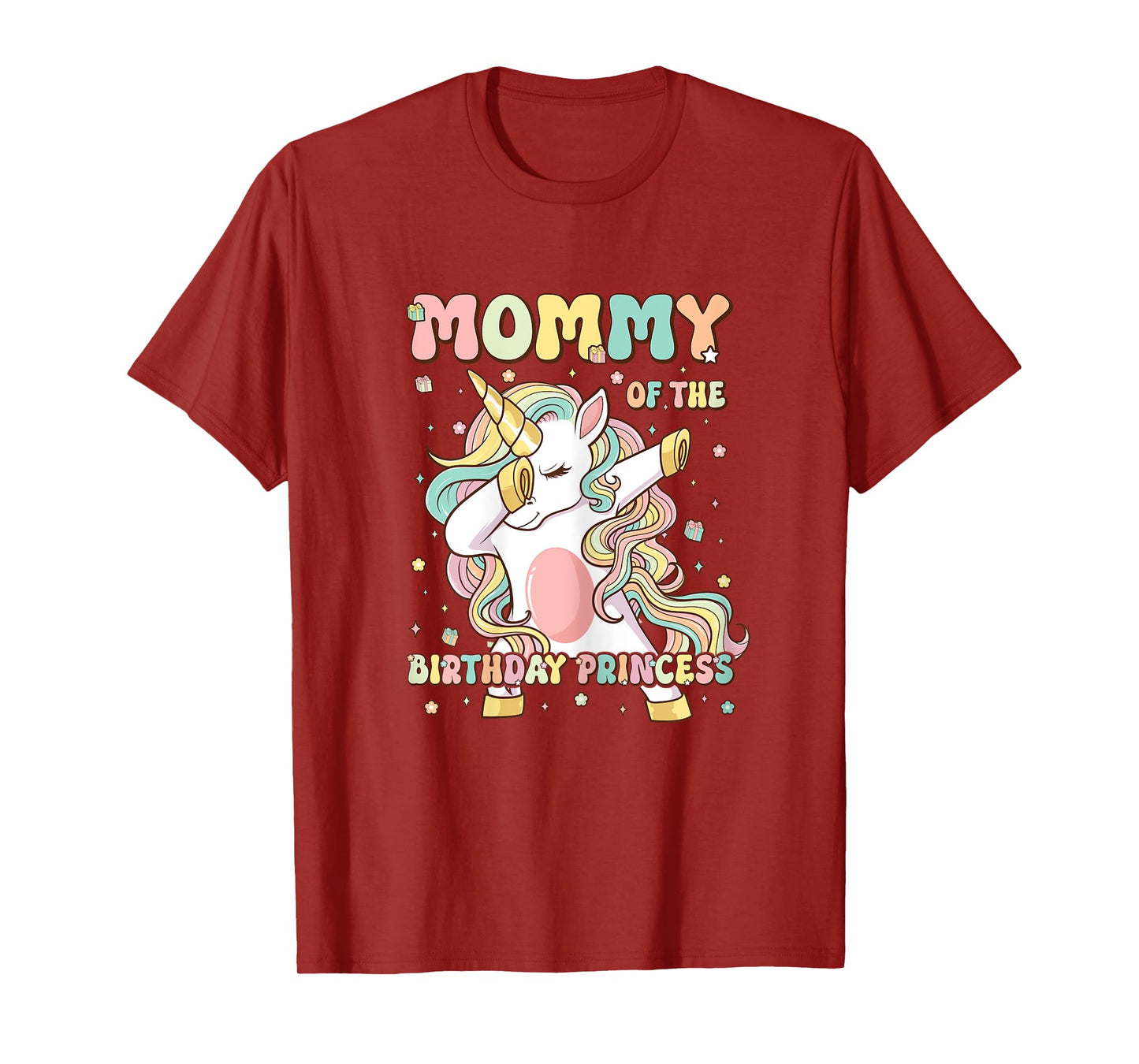 Mommy Of The Birthday Princess Unicorn Birthday Girl's Mom T-Shirt