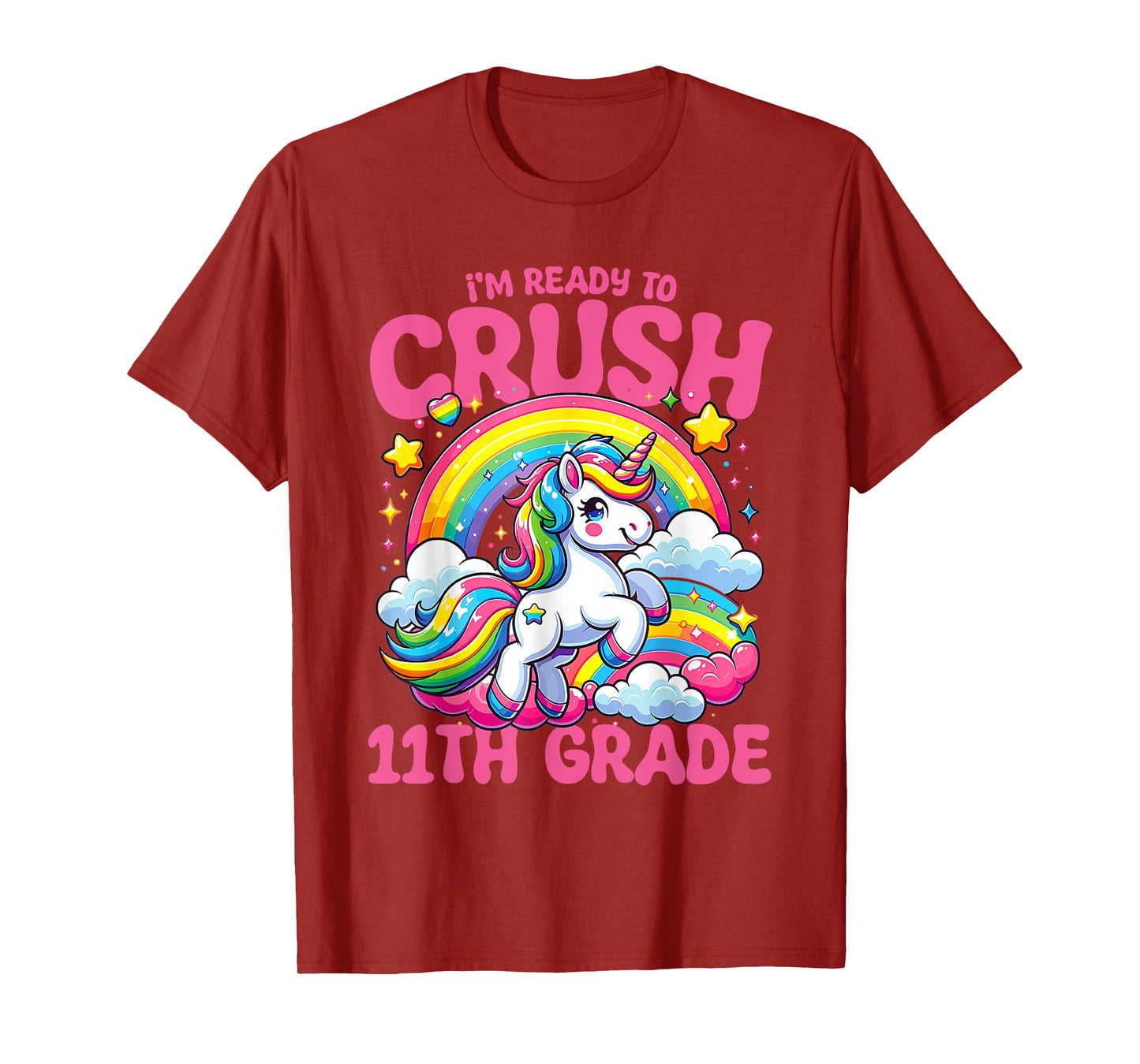 Crush 11th Grade Unicorn Girls Teacher Back to School T-Shirt