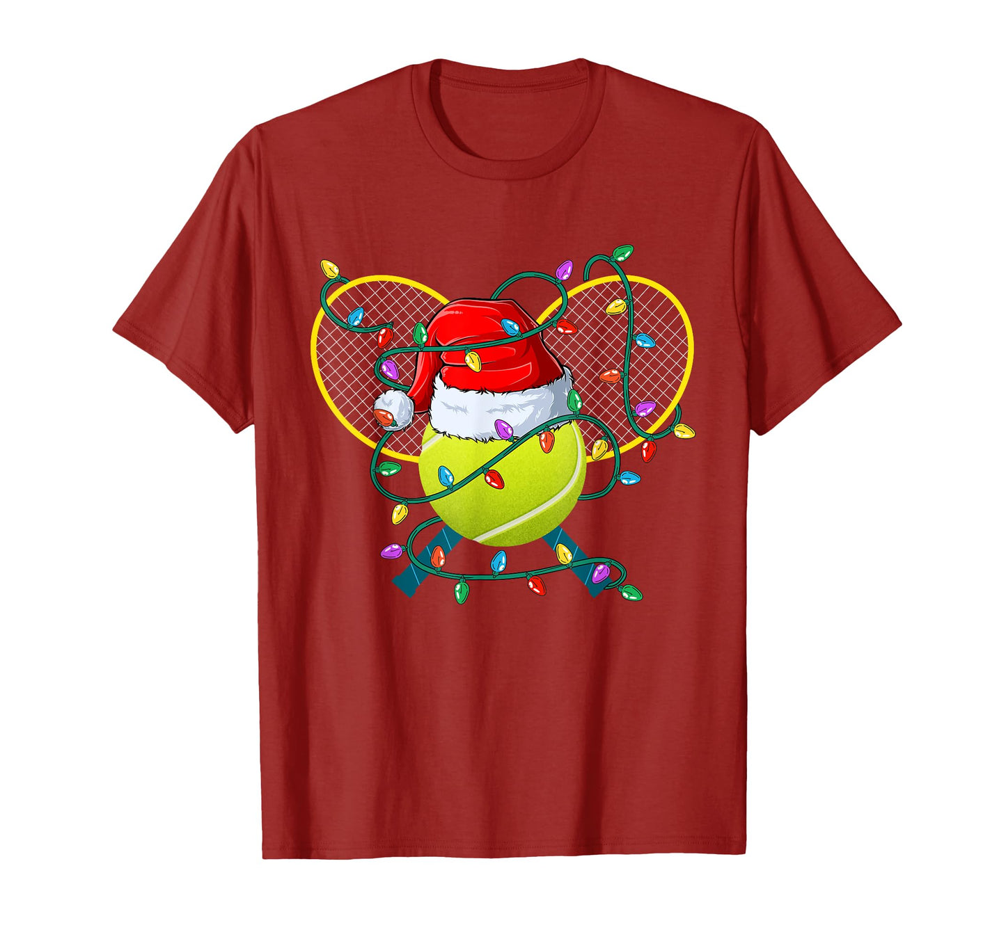Christmas Tennis Xmas Santa Sports Hat Mens Womens Kids T-Shirt