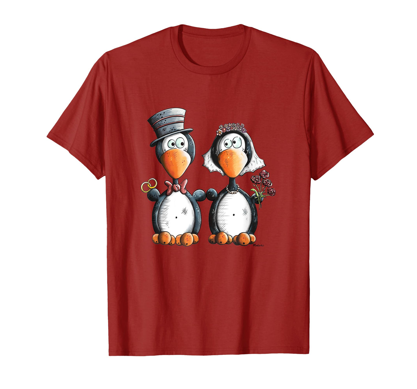 Awesome Penguin Wedding Gift For Bride And Groom T-Shirt