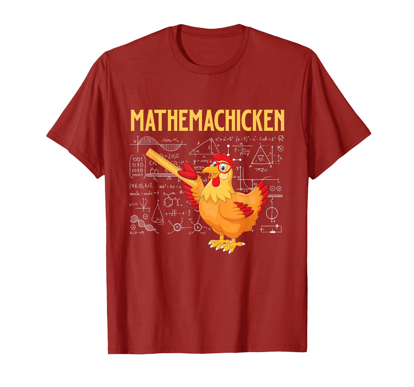 Mathemachicken - Chicken Math Lover Animal Poultry Owner T-Shirt