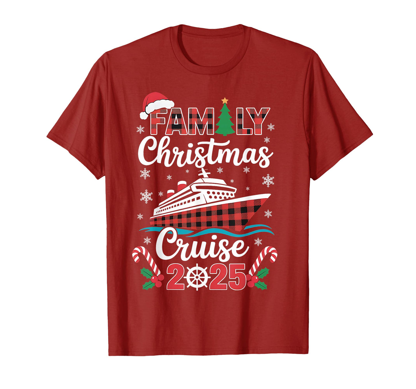 Family Christmas Cruise 2025 Matching Family Cruise Holiday T-Shirt
