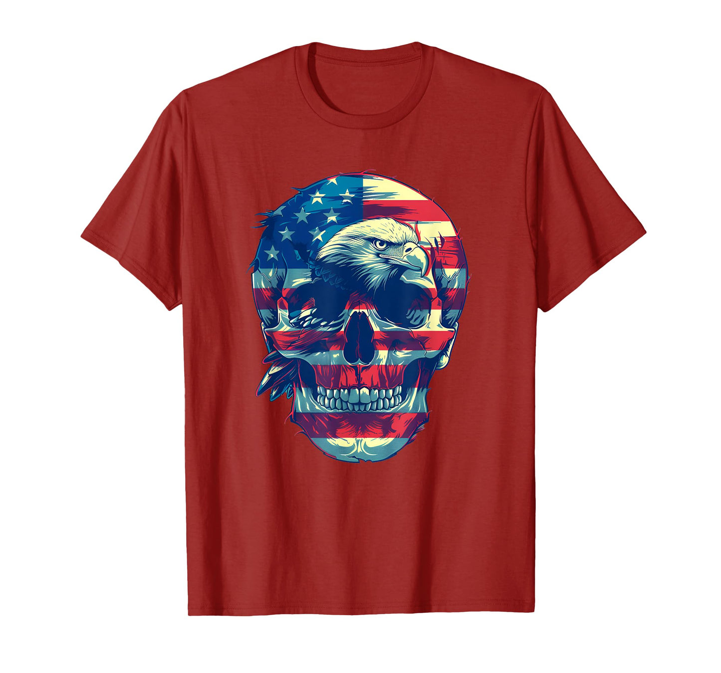Grunt Patriotic American Bald Eagle Rock Style T-Shirt