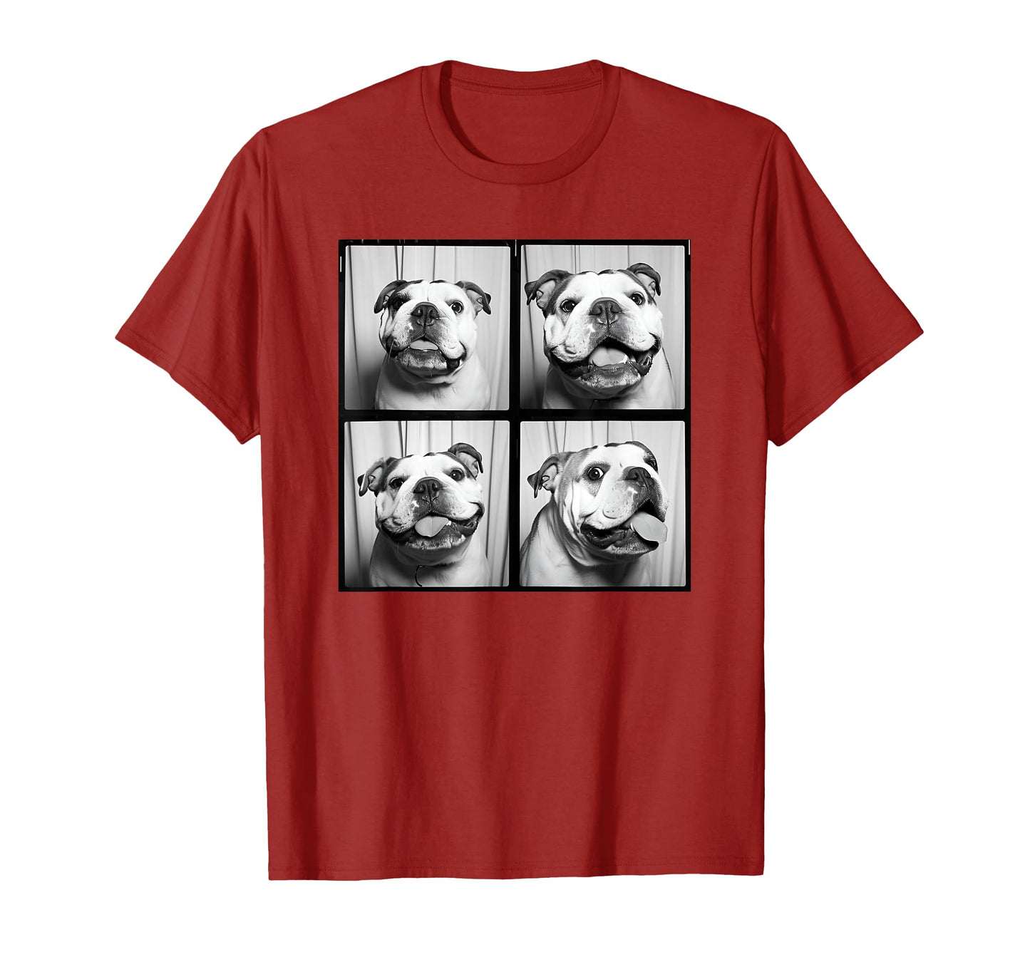 English Bulldog Puppy Face Pet Portrait Bulldog Mom T-Shirt