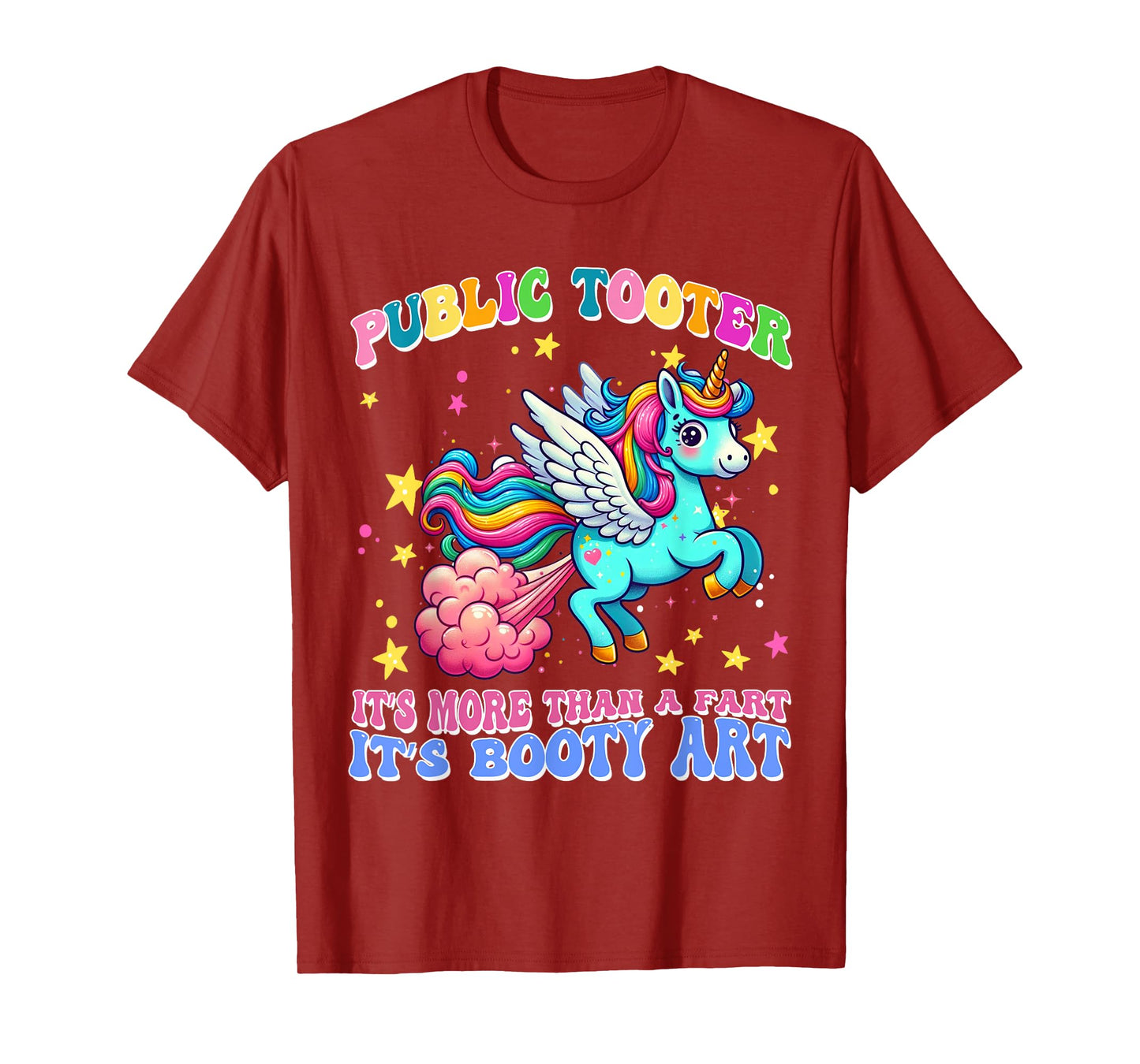 Public Tooter Funny Unicorn Inappropriate Embarrassing Adult T-Shirt