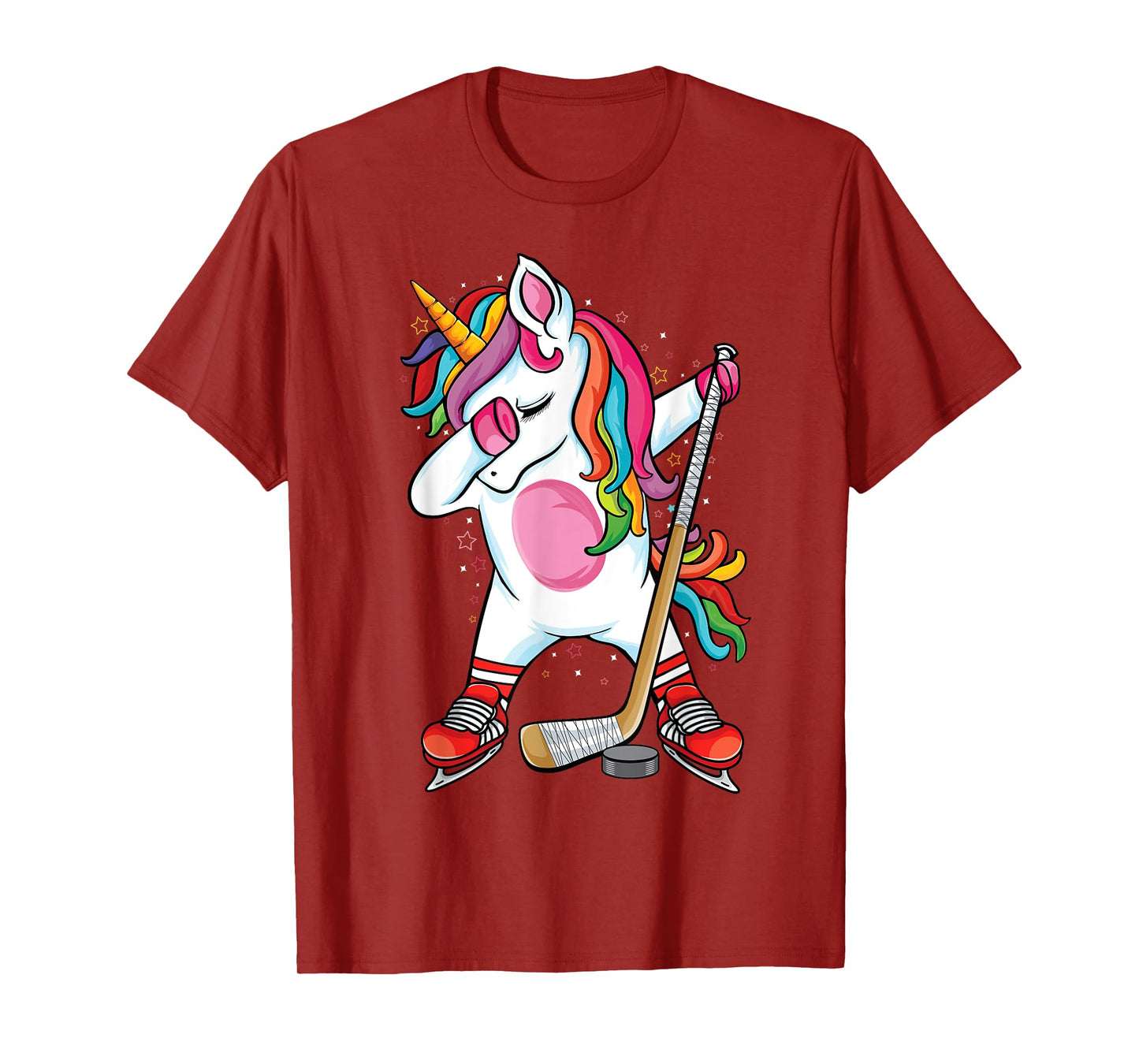 Dabbing Unicorn Ice Hockey Kids Boys Girls funny ice Hockey T-Shirt