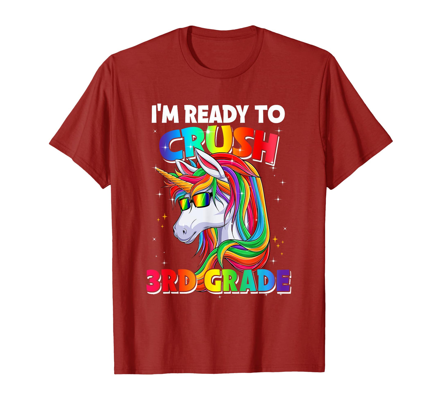 I'm Ready To Crush 3rd Grade Back To School Unicorn Girls T-Shirt