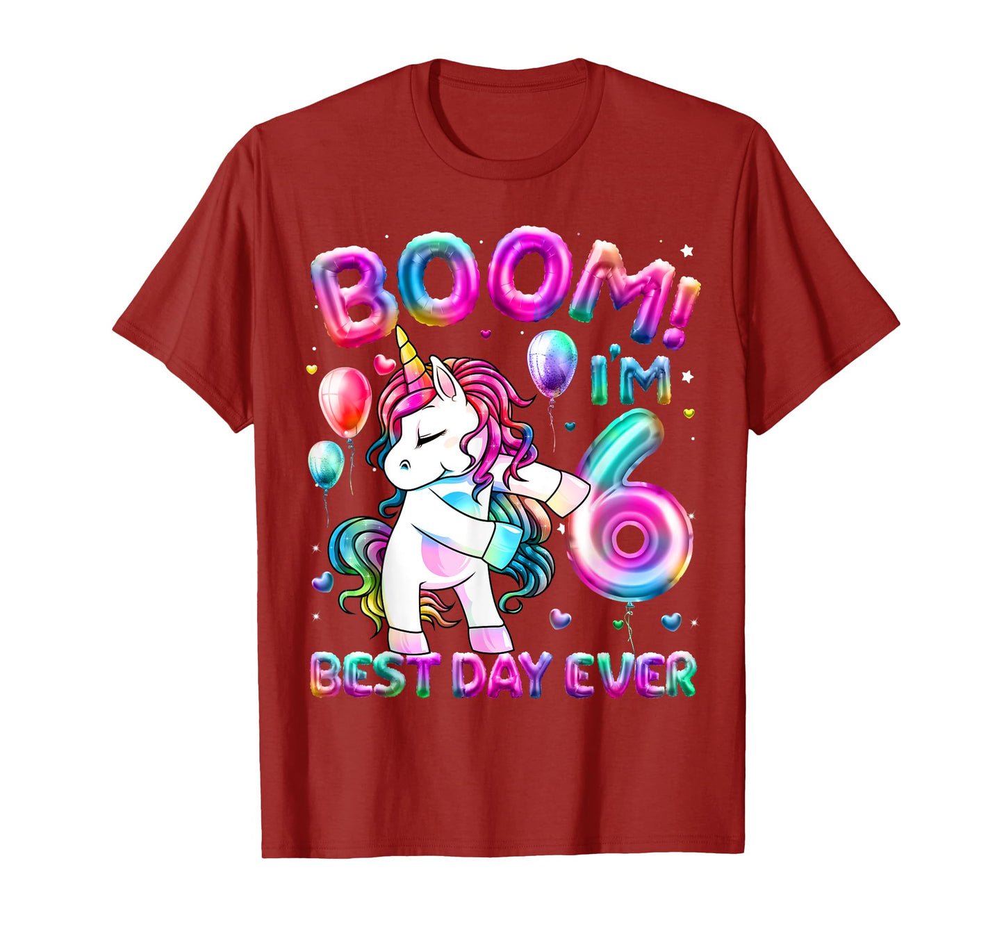 6 Years Old Flossing Unicorn Gifts 6th Birthday Girl Party T-Shirt