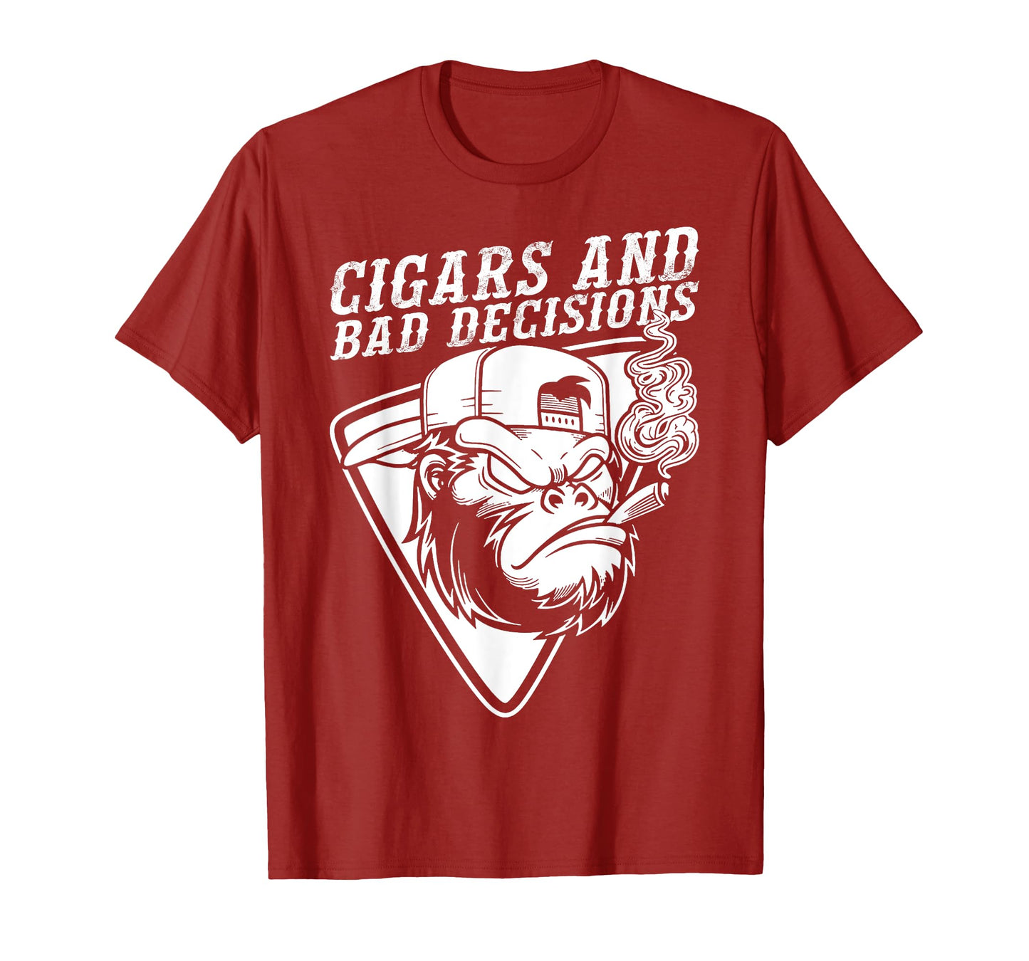 Funny Monkey Cigars And Bad Decisions T-Shirt