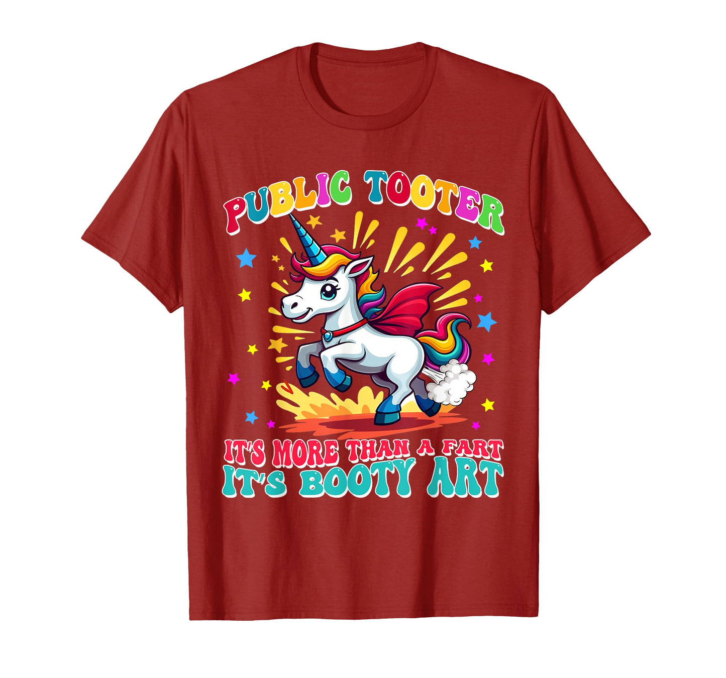 Public Tooter Funny Unicorn Inappropriate Embarrassing Adult T-Shirt