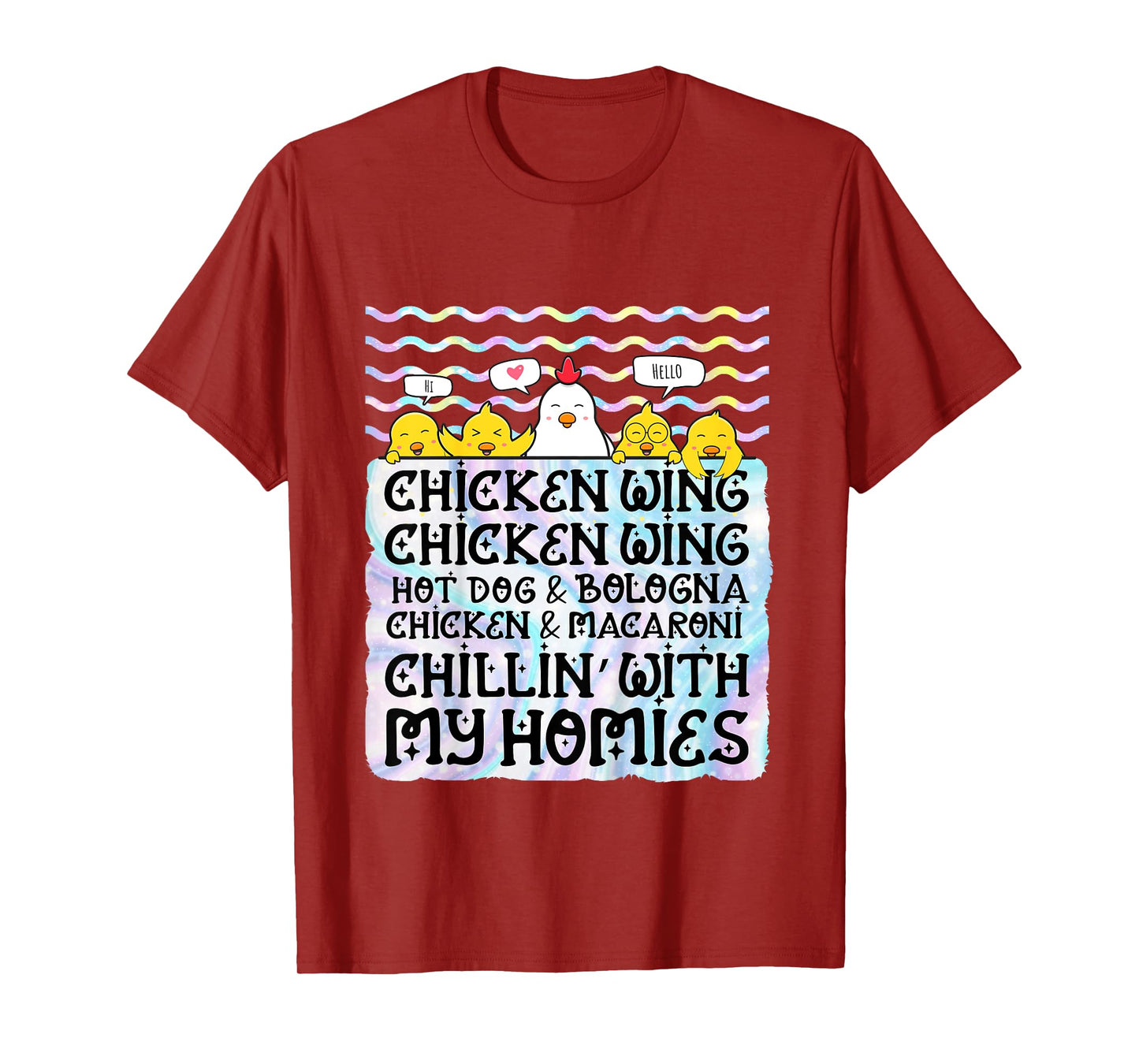 Kids Chicken Wing Chicken Wing Hot Dog and Bologna Macaroni T-Shirt