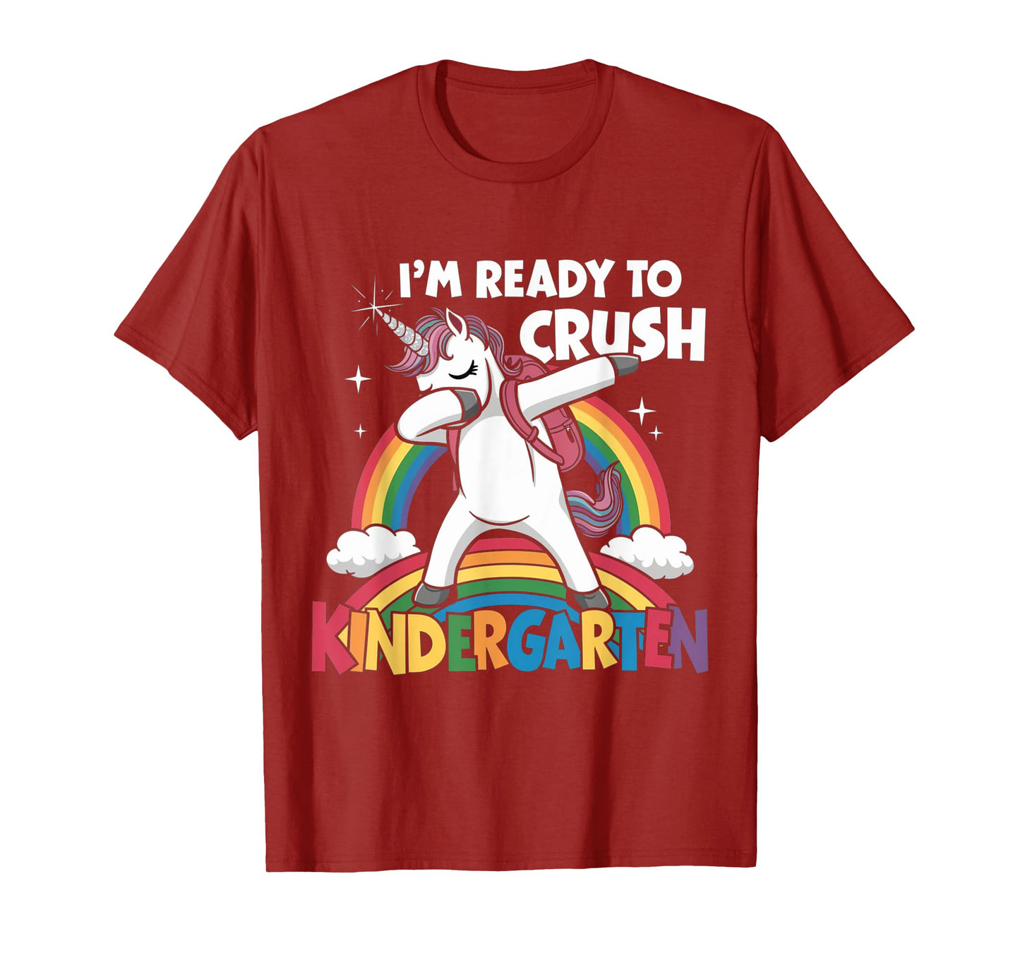 Crush Kindergarten Dabbing Unicorn Back to School Girls Gift T-Shirt