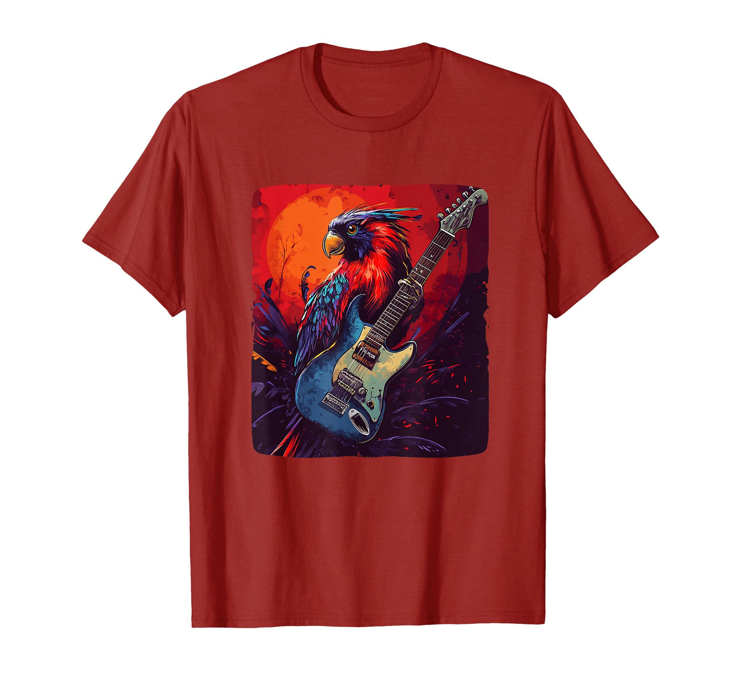 Cool Electric Guitar Bird for Trendy Rock Vibes T-Shirt