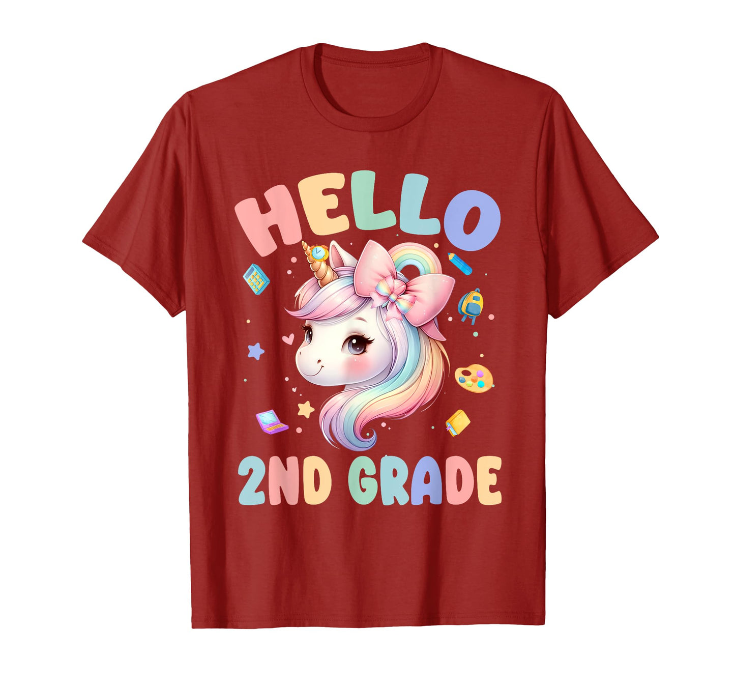 Hello 2nd Grade First Day Of School Unicorn Teacher Girl T-Shirt