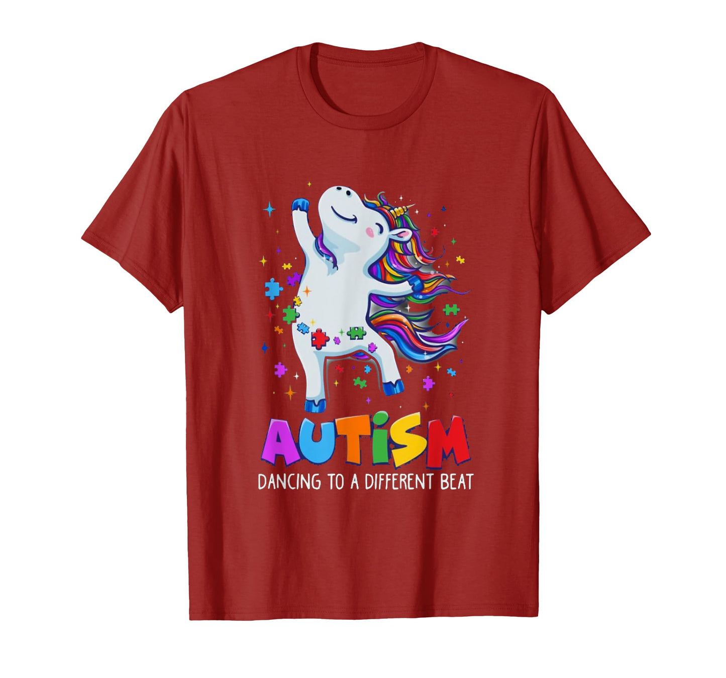 Autism awareness Dabbing unicorn puzzle piece kids t shirt T-Shirt