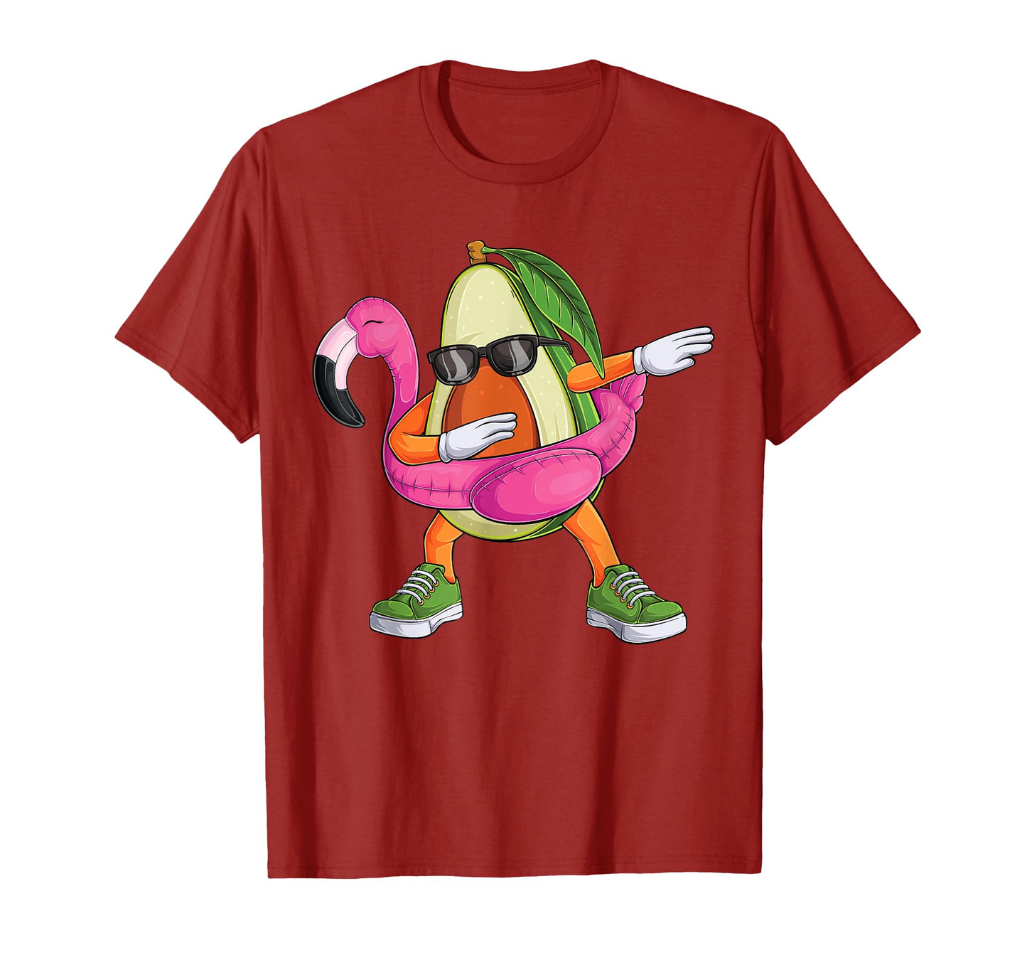 Dabbing Avocado Flamingo Tropical aloha Beach Hawaiian Men Women Kids T-Shirt