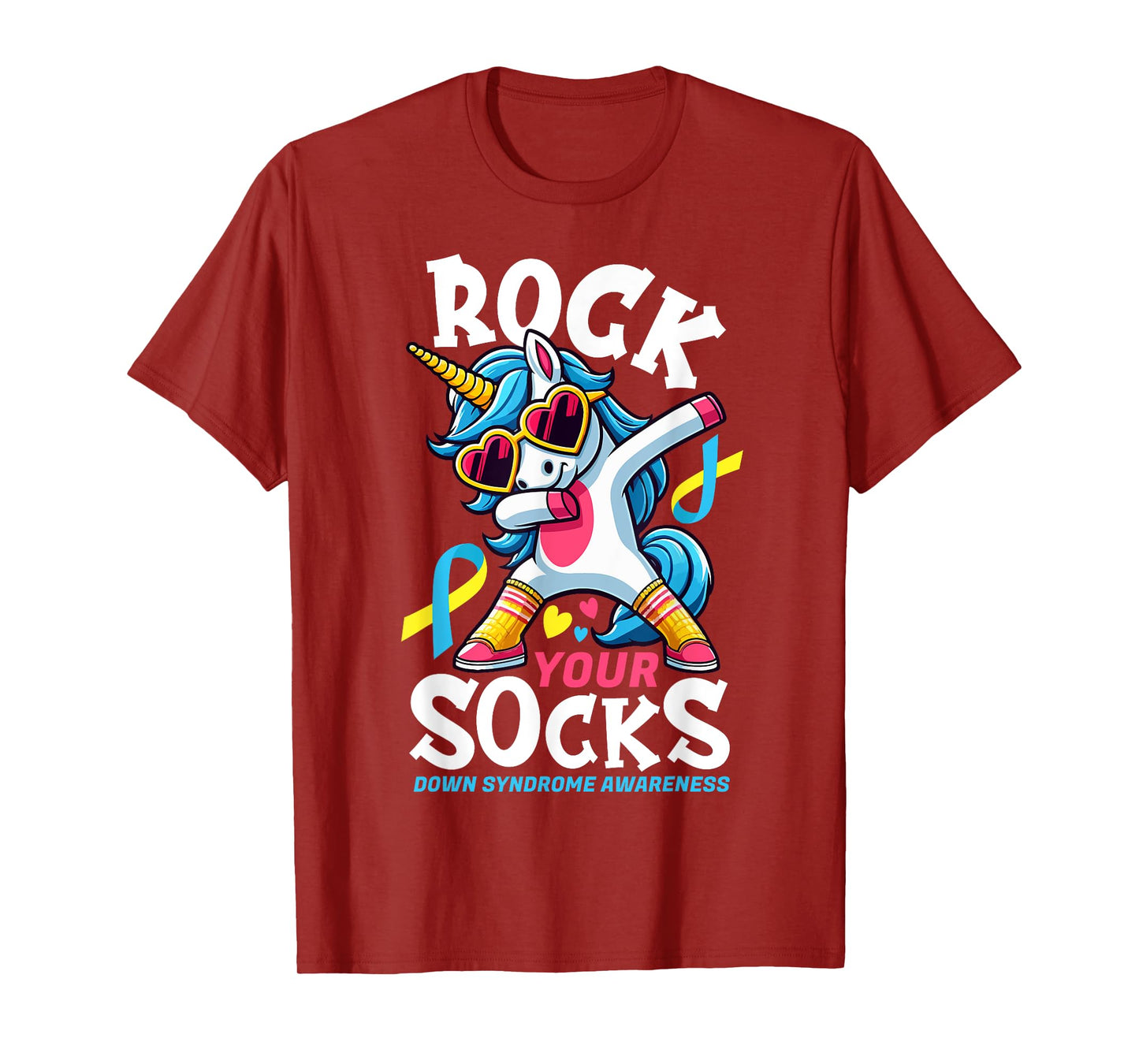Rock Your Socks Down Syndrome Awareness Day Unicorn WDSD T-Shirt