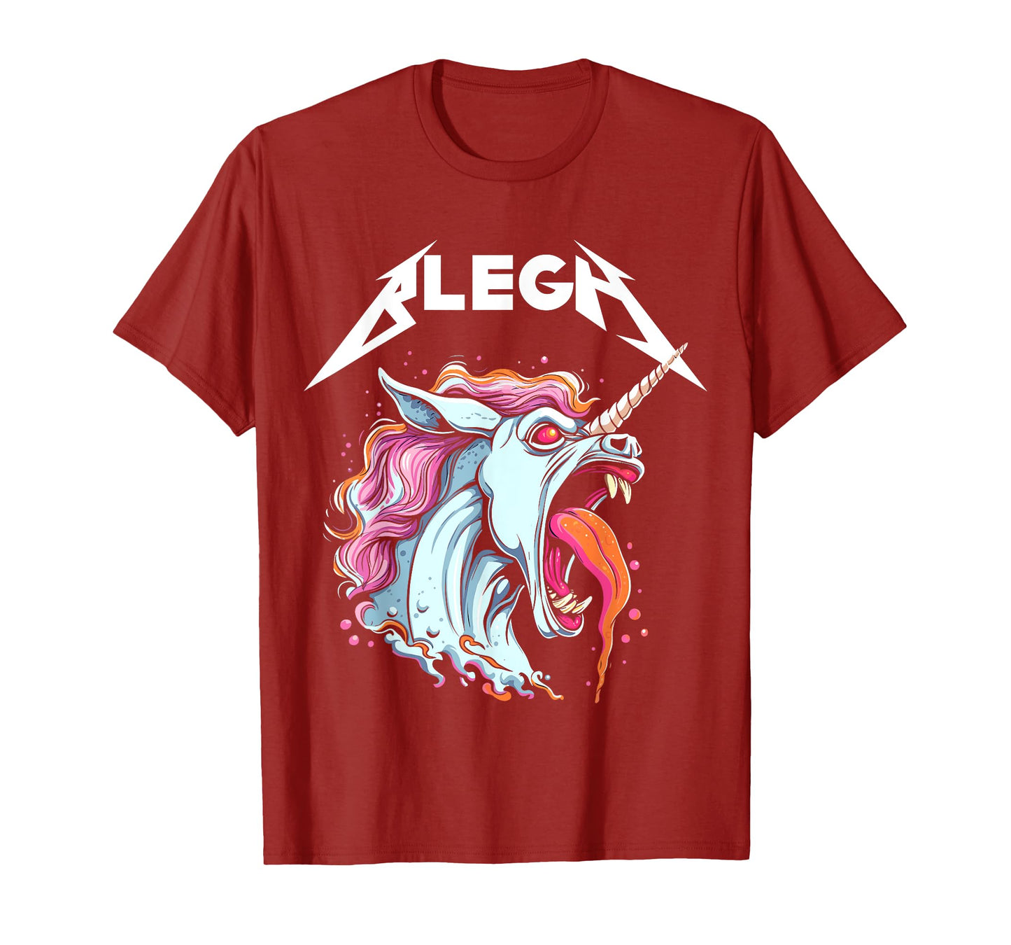 Live Laugh Blegh Bleghssed Heavy Metal Metalcore Unicorn T-Shirt