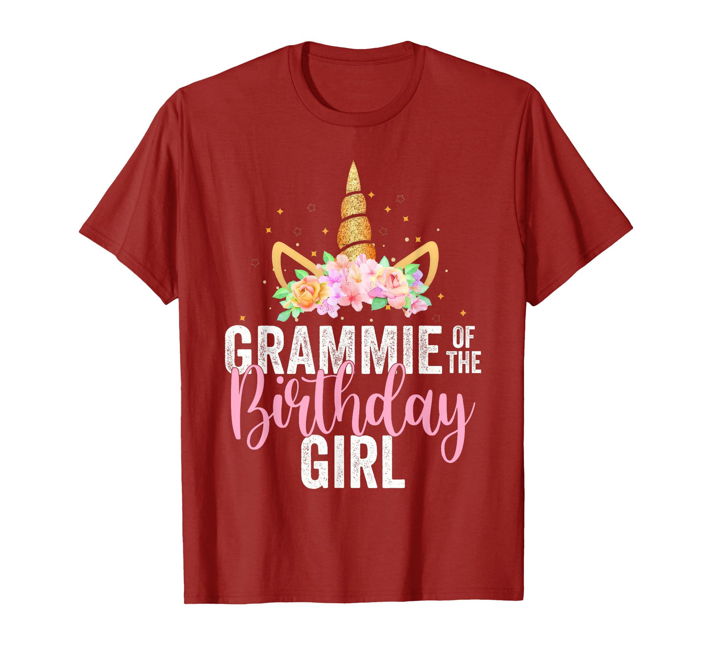 Grammie Of The Birthday Girl Unicorn Girls Family Matching T-Shirt