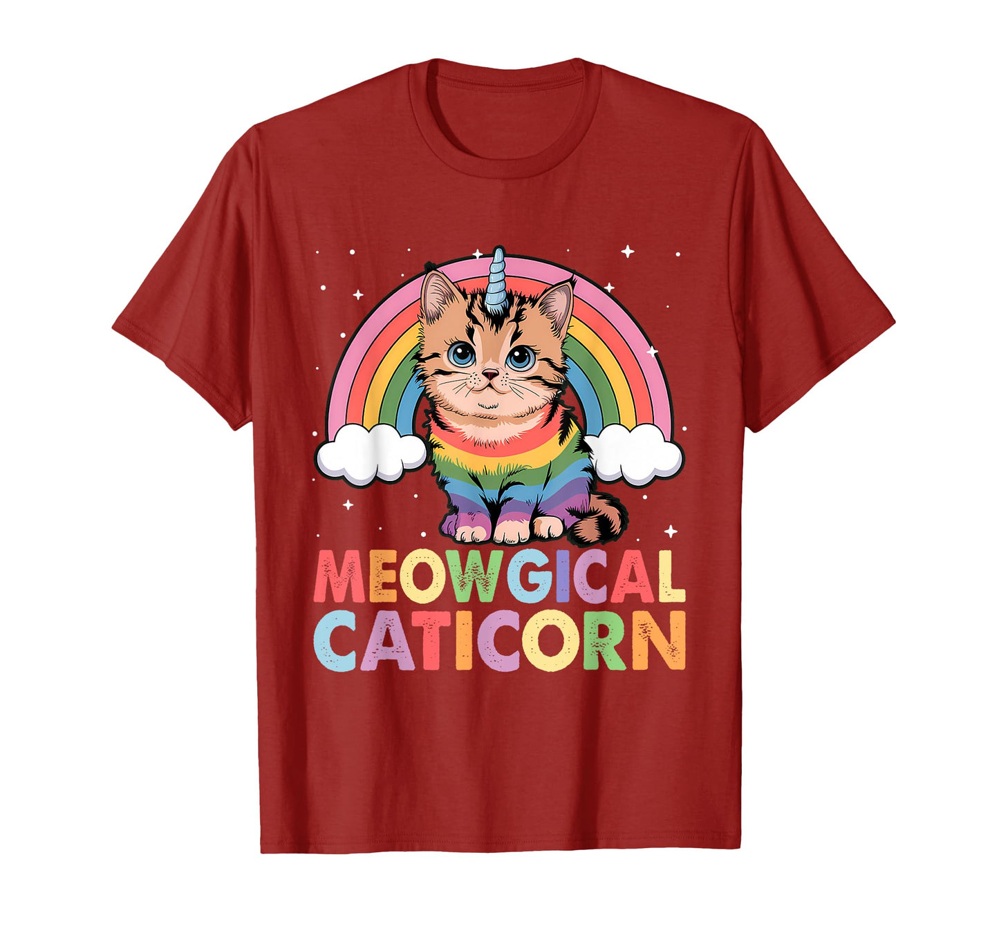 Meowgical Caticorn Cat Unicorn Girls Women Kittycorn T-Shirt