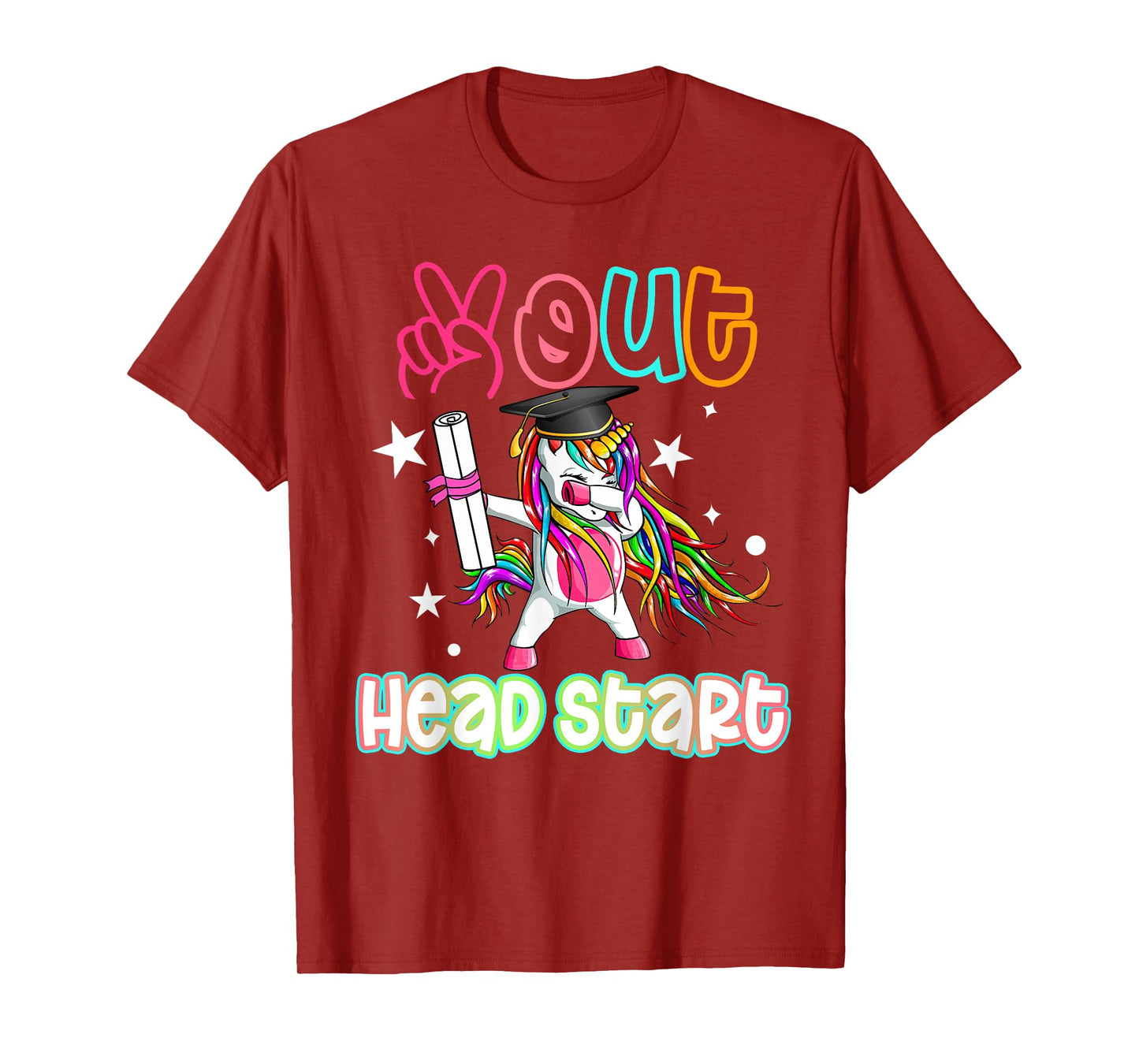 Peace out Headstart Dabbing Unicorn Last Day Of School Kids T-Shirt