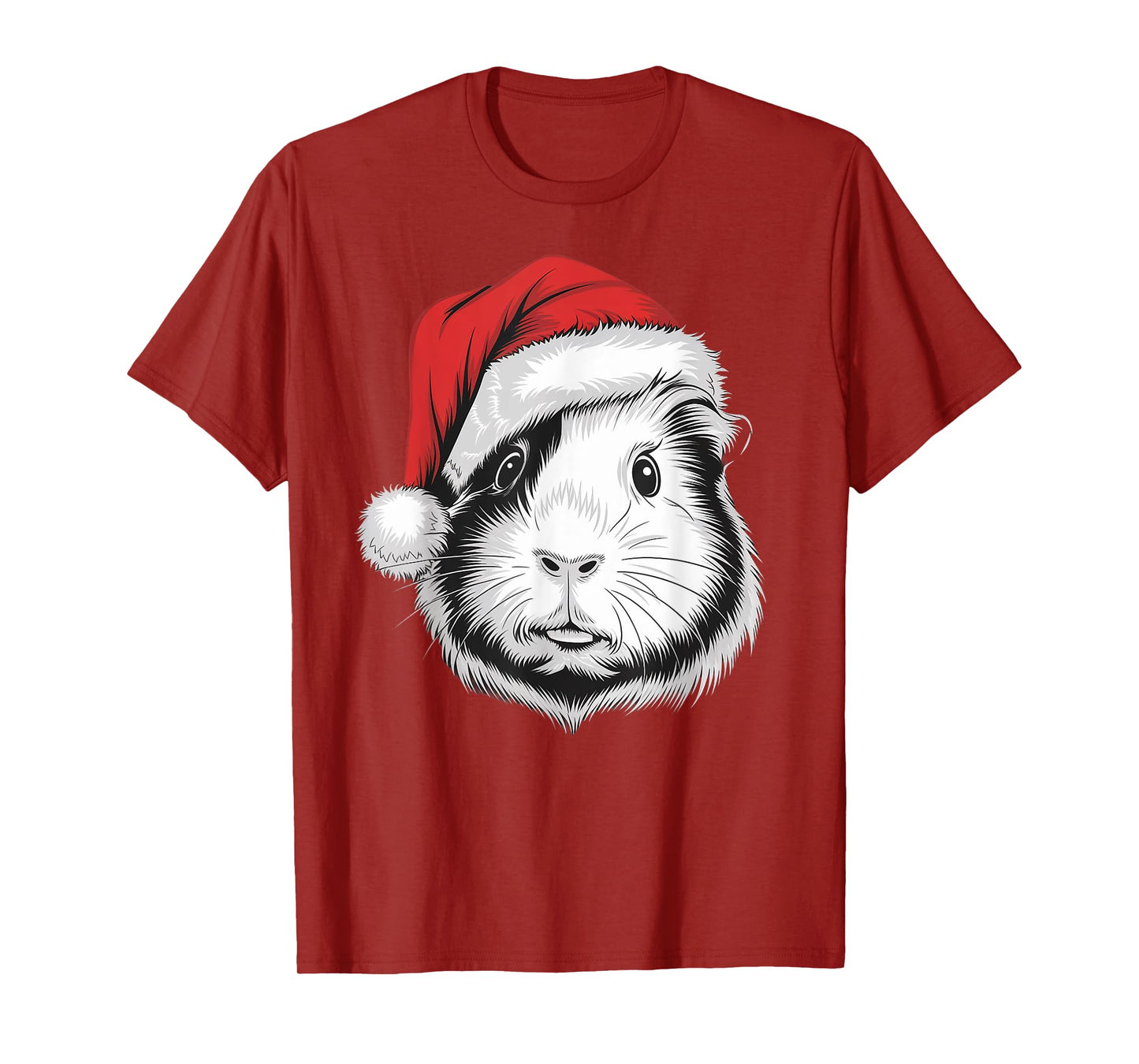 Joyful Guinea pig Santa on Guinea pig Christmas T-Shirt