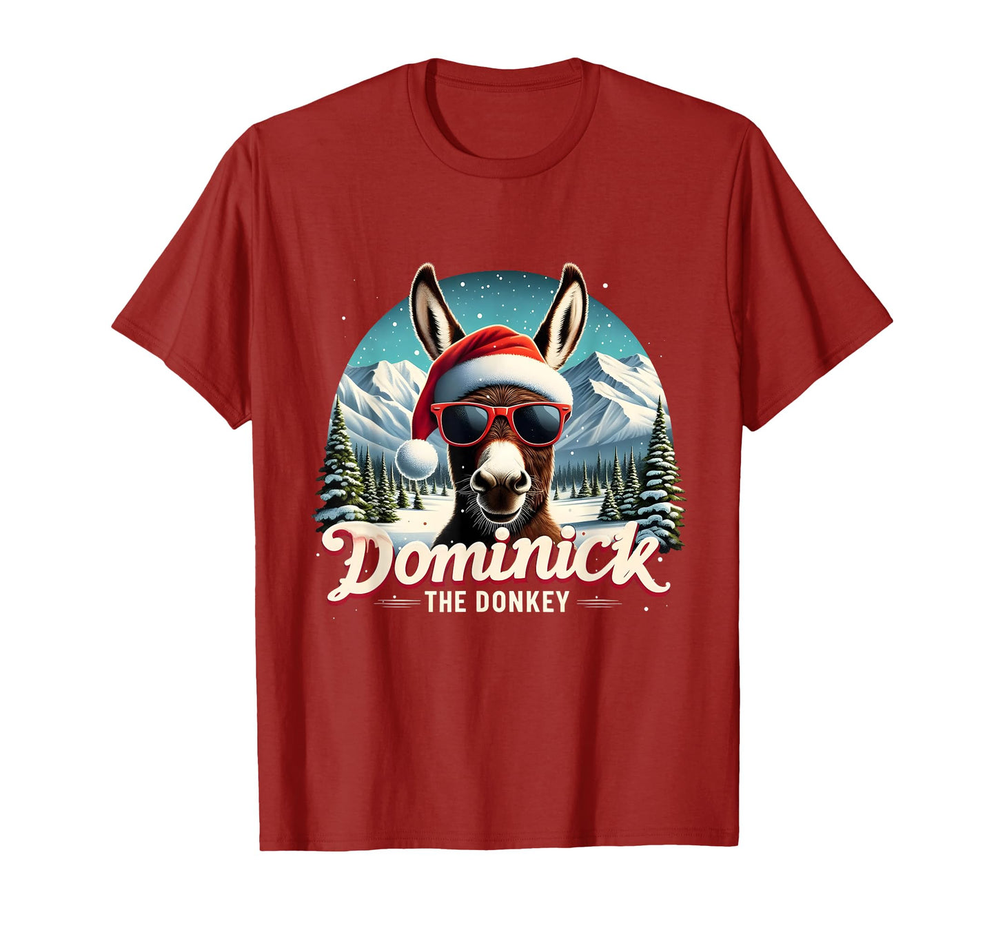 Merry Christmas Dominick the Donkey Costume Christmas Donkey Cheer T-Shirt