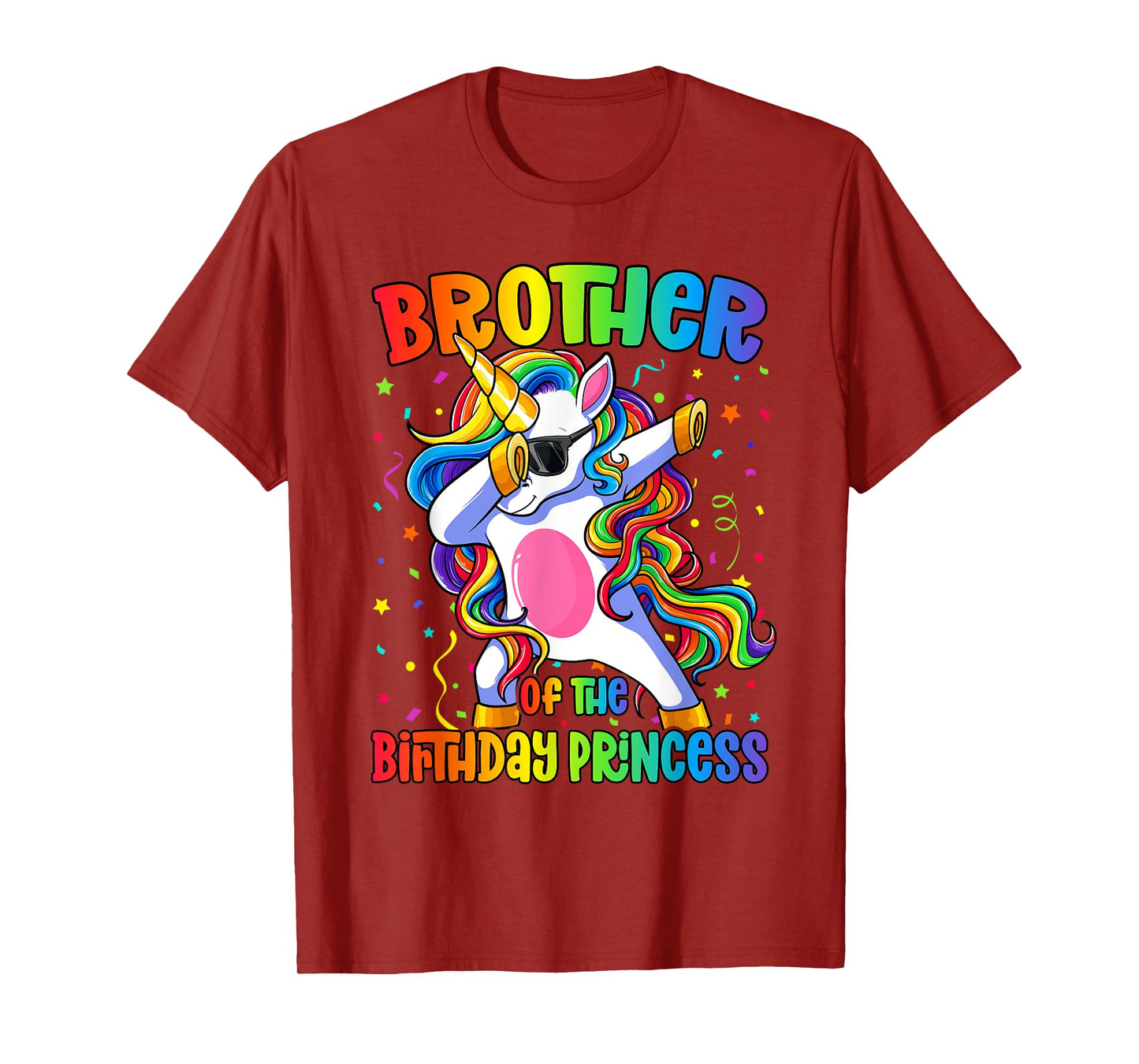 Brother of the Birthday Princess Shirt Boy Dab Unicorn T-Shirt