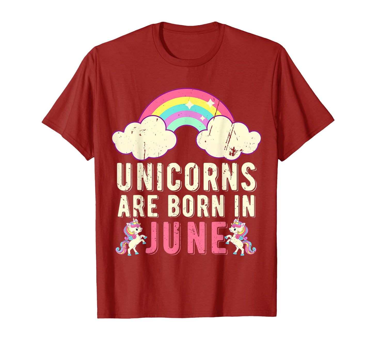 June Birthday Party Cute Unicorns Are Born In June T-Shirt