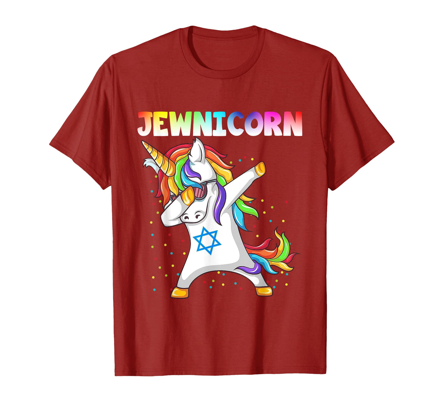 Hanukkah Dabbing Unicorn Jewnicorn Chanukah Jewish Xmas T-Shirt