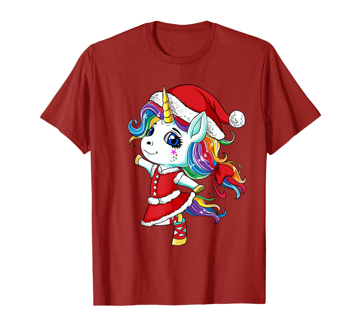 Unicorn Santa Claus Christmas Unicorns Girls T-Shirt