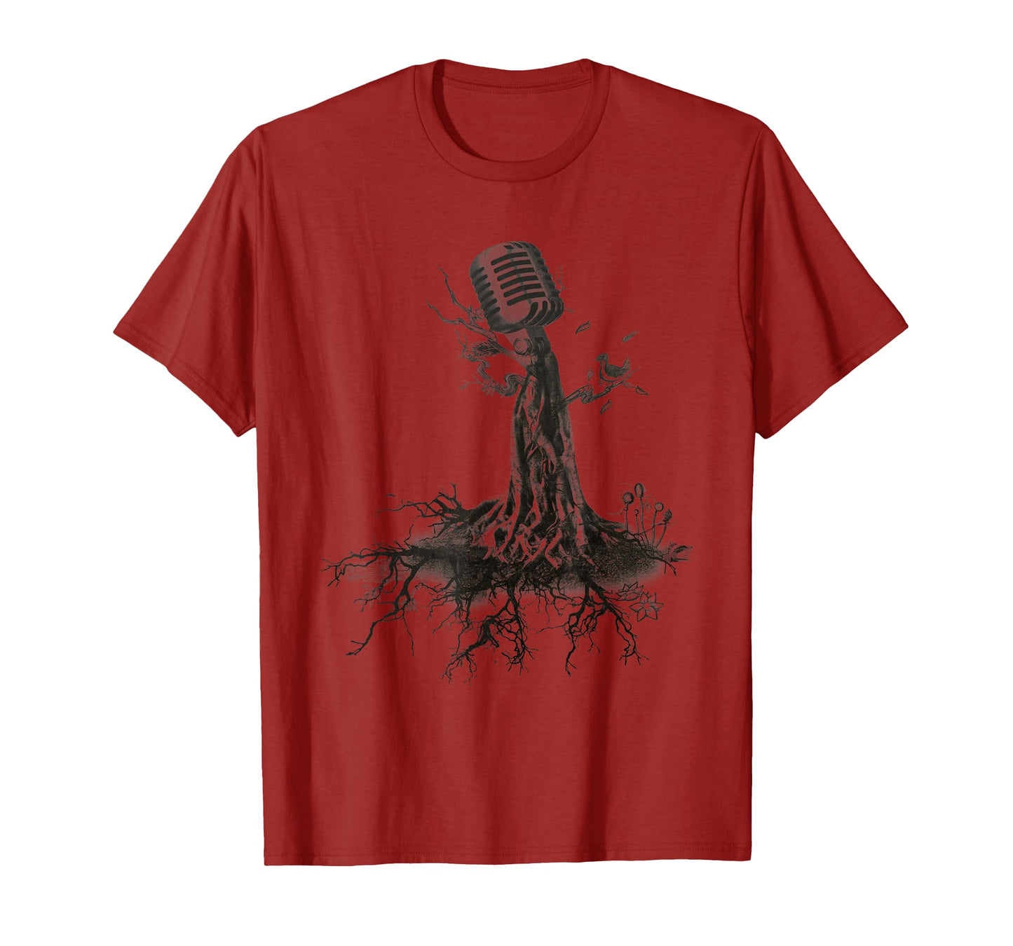 MICROPHONE TREE - roots music singer band sketch T-Shirt