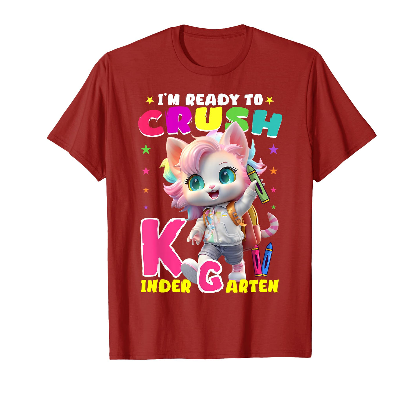I'm Ready To Crush Kindergarten Unicorn Back To School Girls T-Shirt