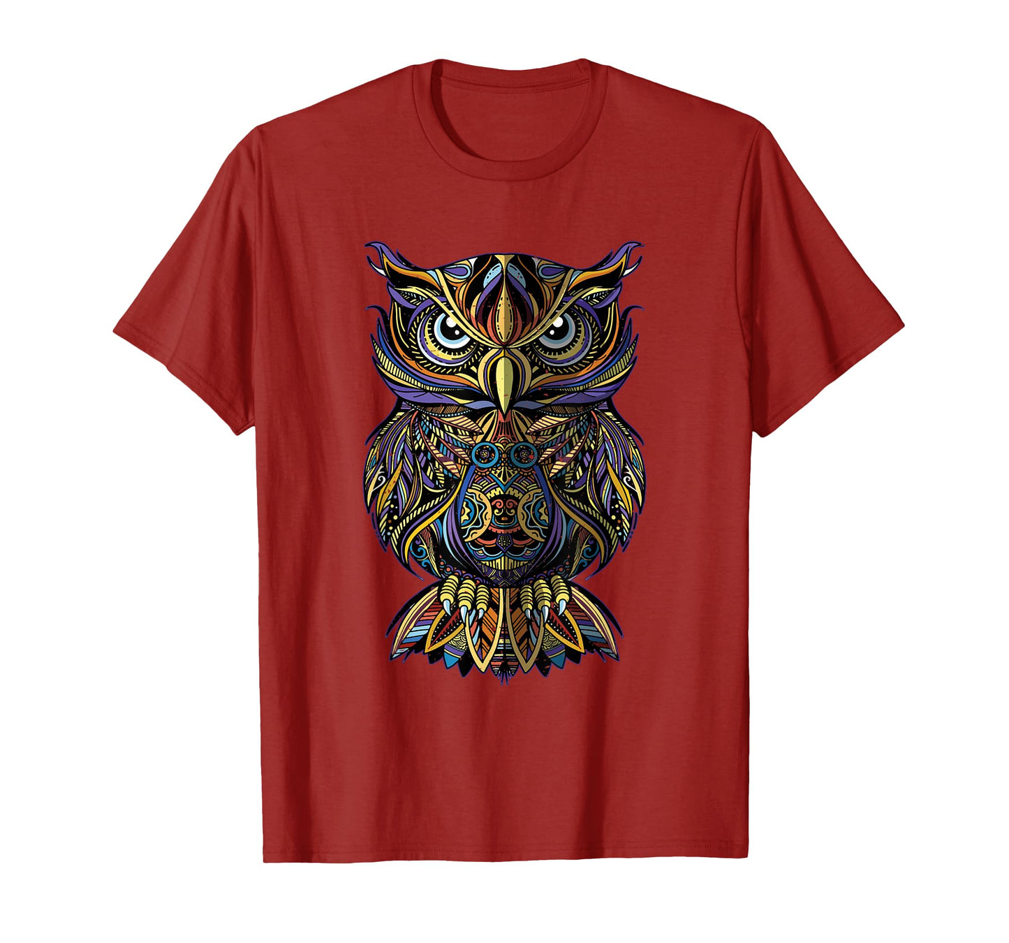 Cool Geometric Owl Unique Avian Architecture Owl Art T-Shirt