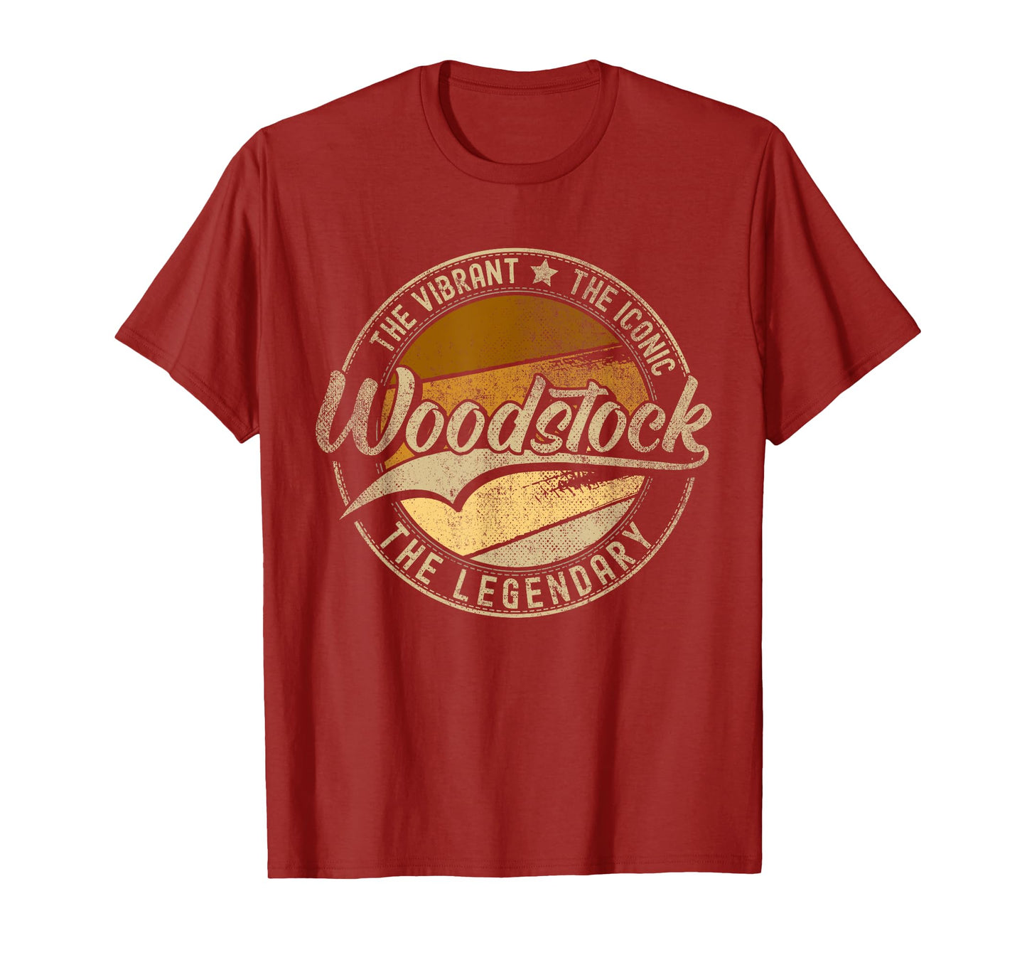 Woodstock GA | Georgia | Vintage Distressed T-Shirt, Small, Black