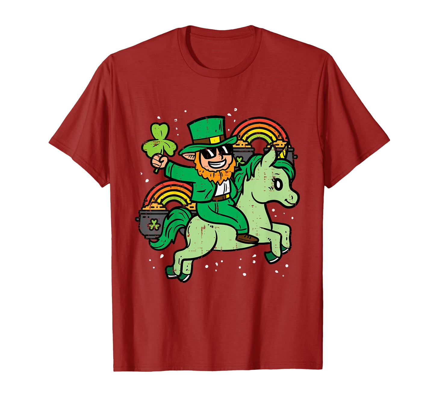Kids Leprechaun Unicorn Rainbow Cute St Patricks Day Girls Kids T-Shirt