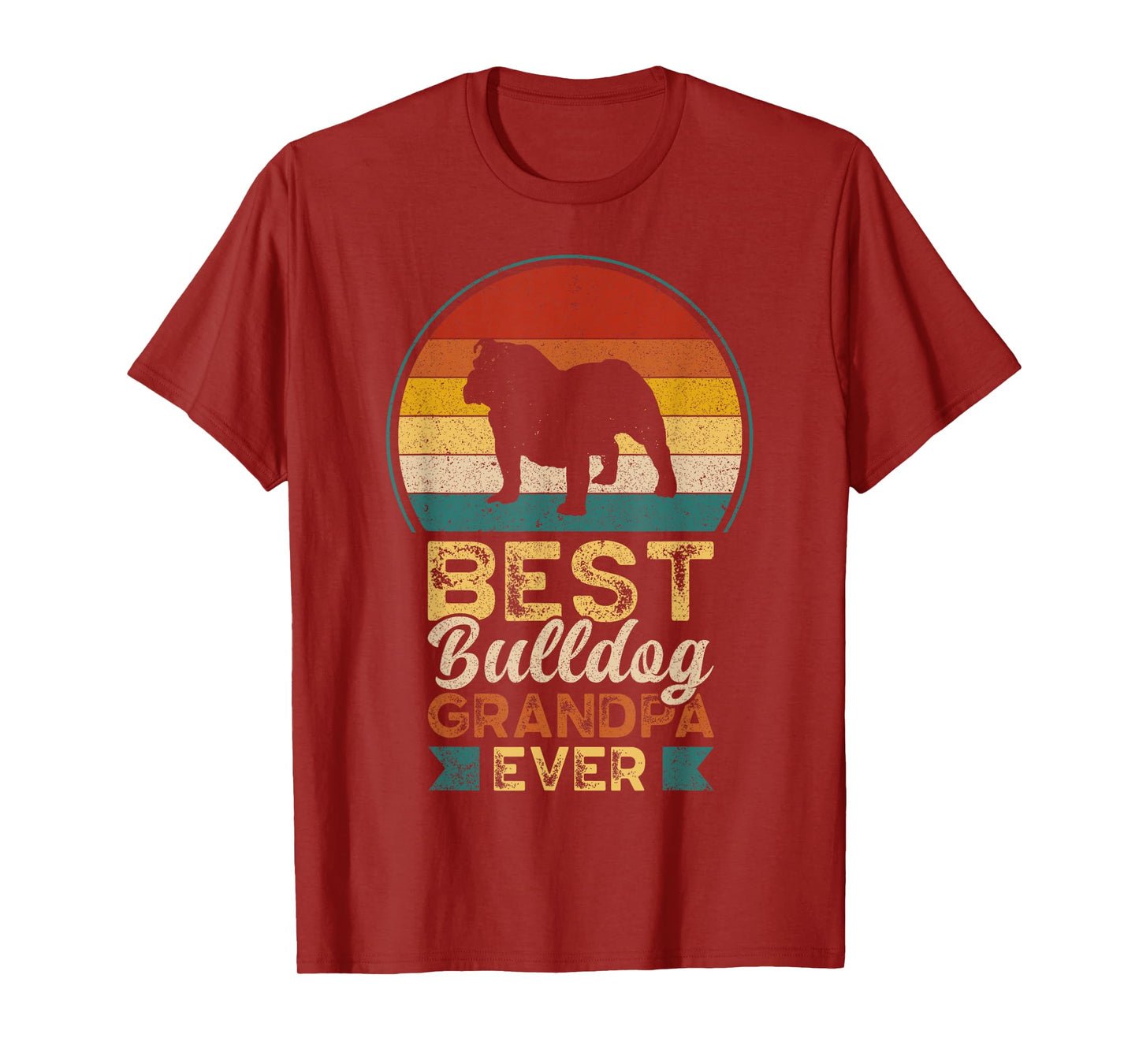 Best Bulldog Grandpa Ever, Father's Day, Grandfather Bulldog Men T-Shirt