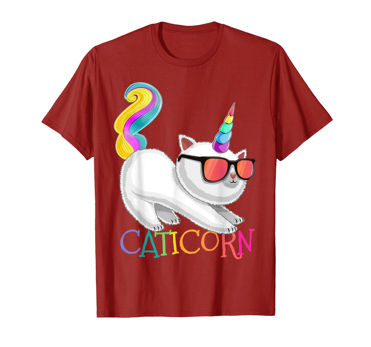 Caticorn Rainbow Unicorn Cat Shirt Girls Unicorn Cat Gift T-Shirt