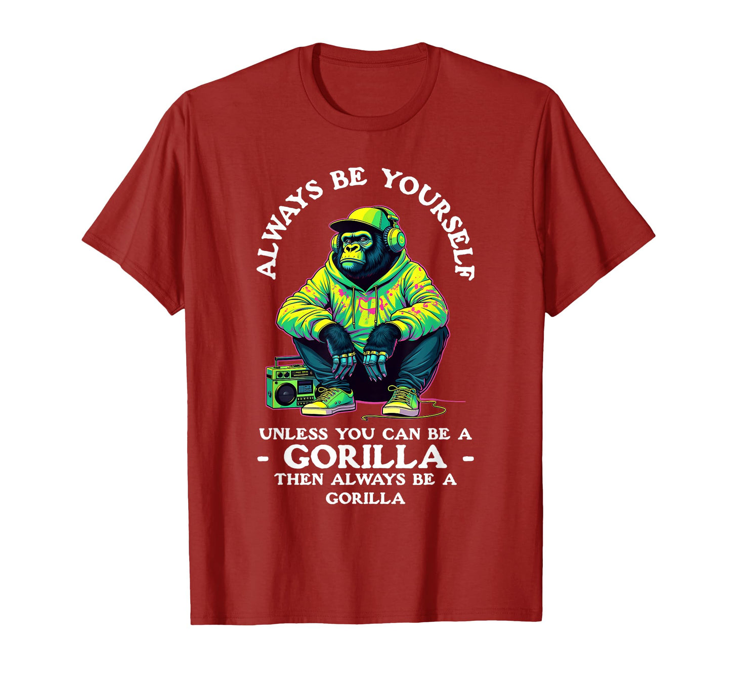 Funny Gorilla Art For Men Women Primate Animal Gorilla Lover T-Shirt