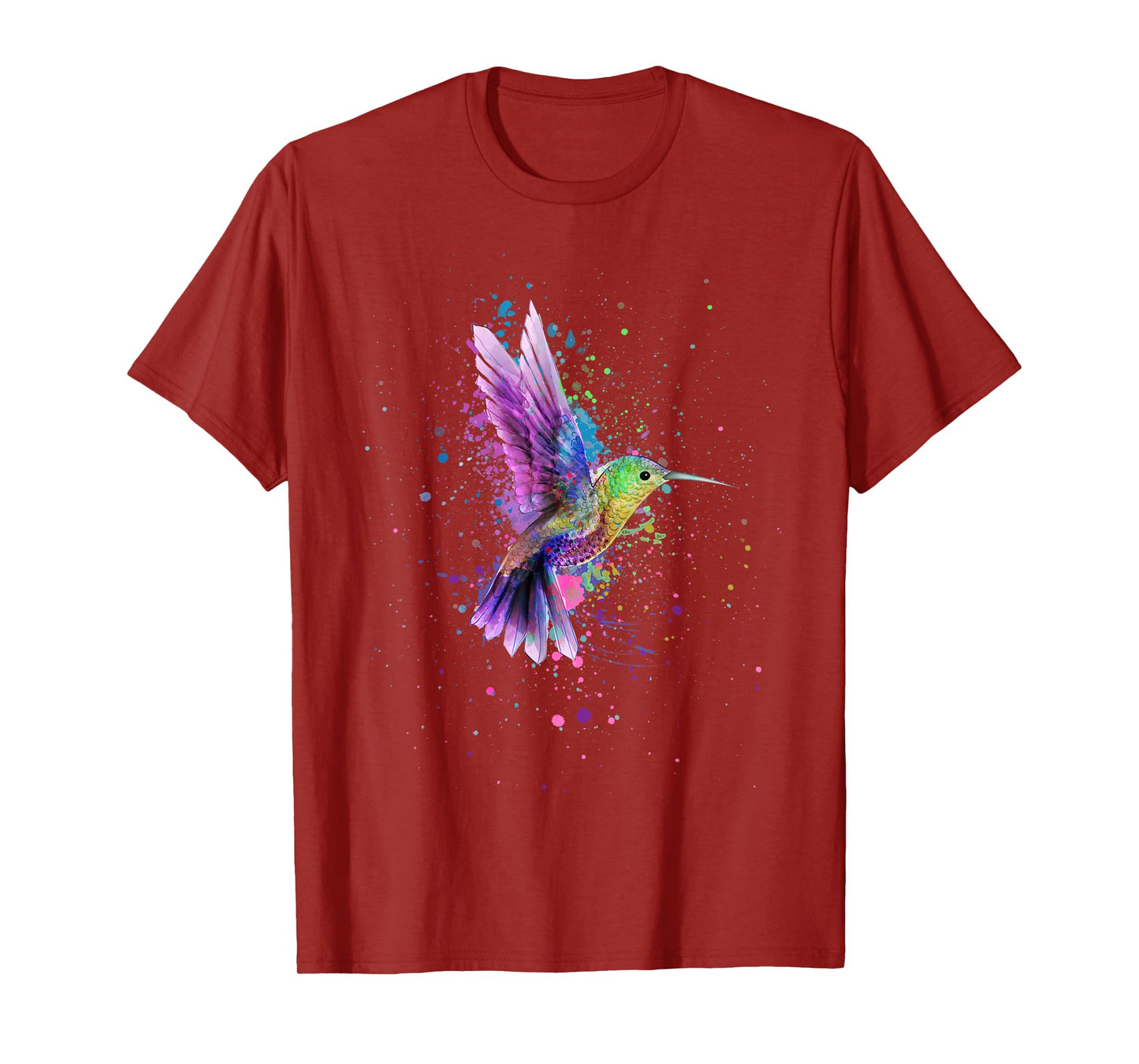 Hummingbird Watercolor Art Design T-Shirt