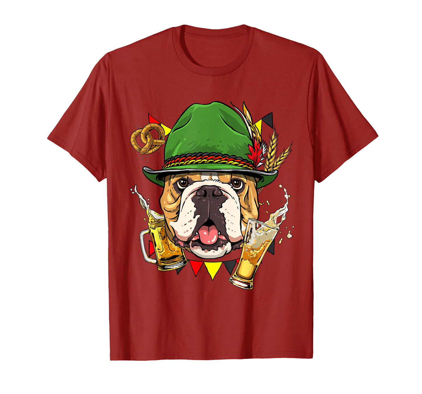 American Bulldog Germany Oktoberfest Party Beer Fest Dog T-Shirt
