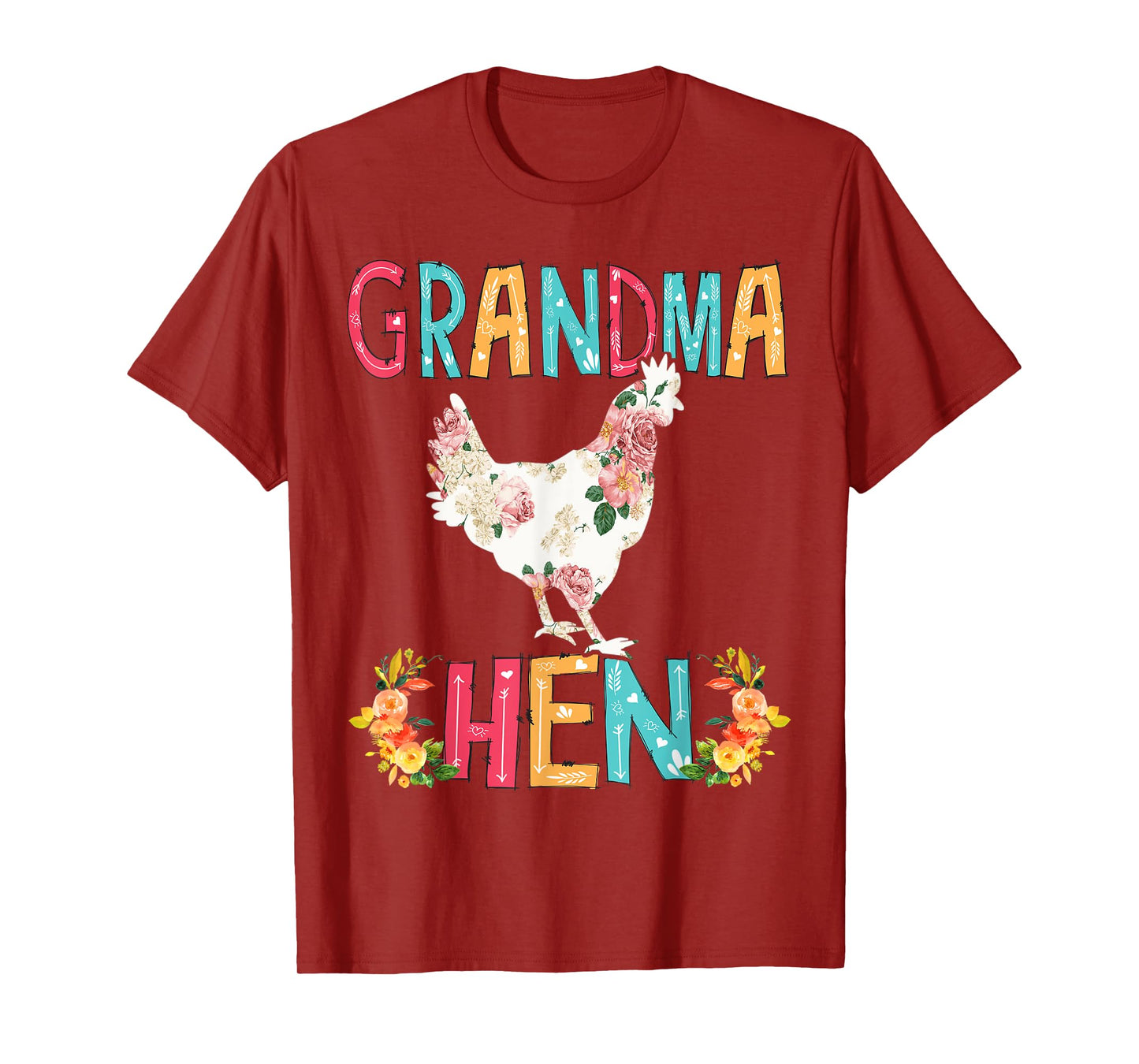 Happy Mother's Day Proud Grandma Floral Chicken Hen Lover T-Shirt