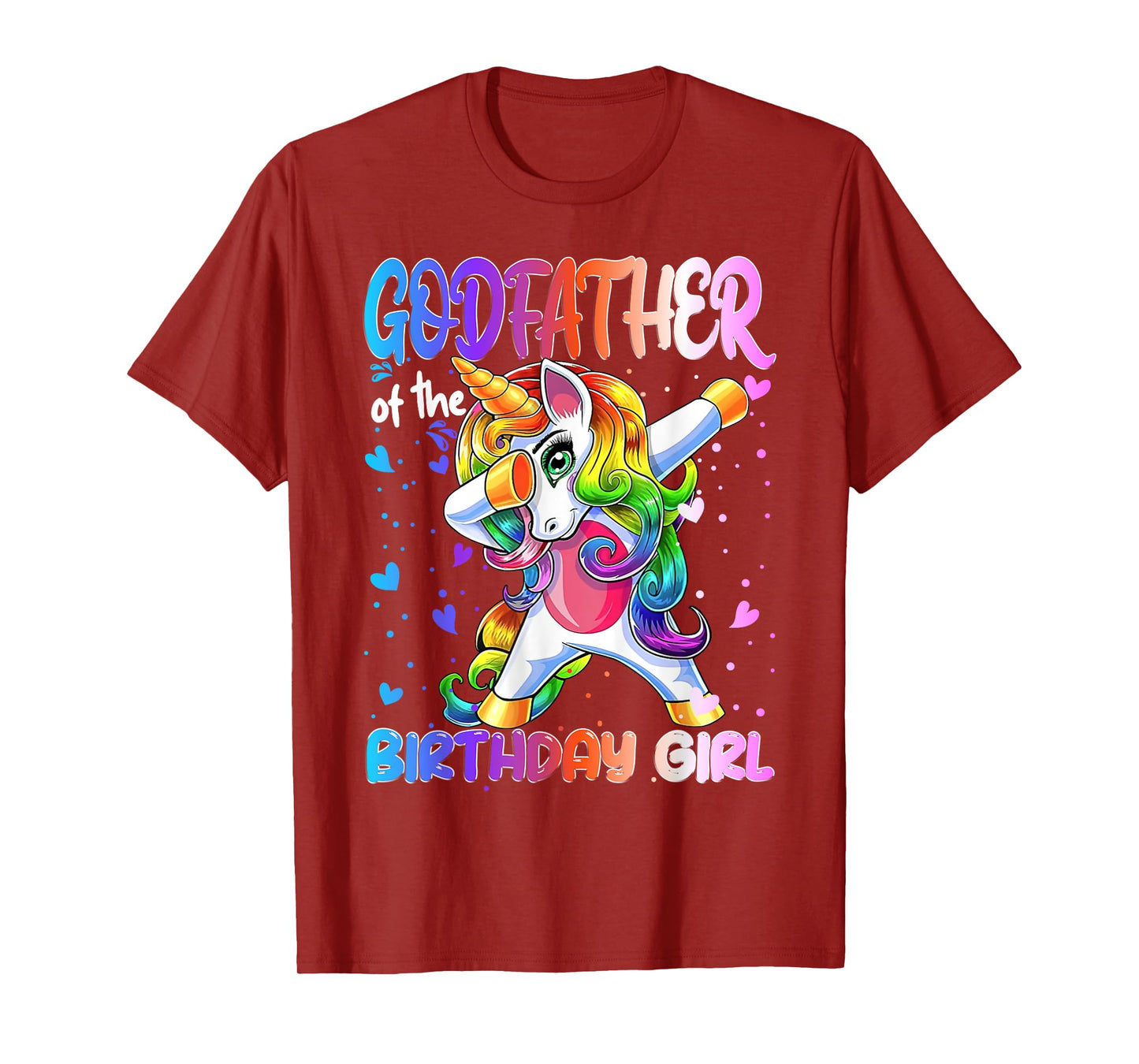 Godfather of the Birthday Princess Girl Dabbing Unicorn T-Shirt