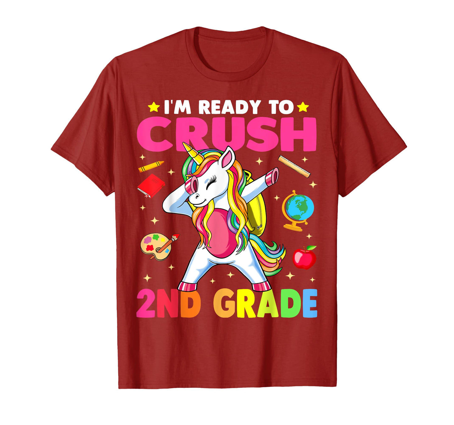 Crush 2nd Grade Dabbing Unicorn Back to School Girls Gift T-Shirt
