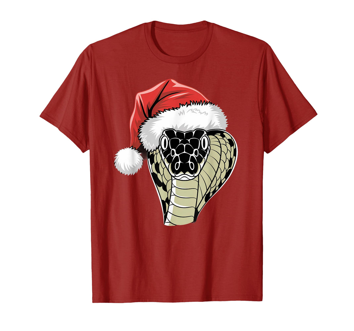 Joyful Snake Santa on Snake Christmas T-Shirt