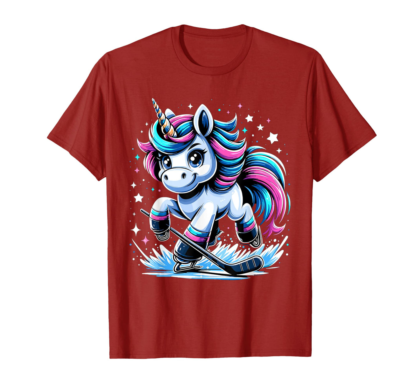 Ice Hockey Unicorn Kawaii Ice Hockey T-Shirt