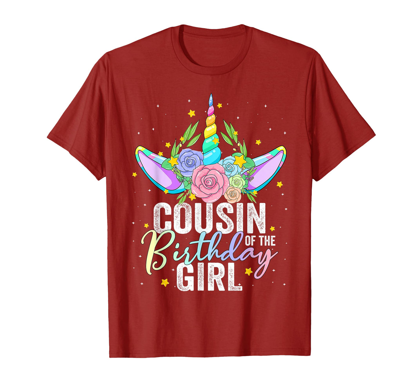 Cousin Of The Birthday Girl Gift Unicorn Birthday T-Shirt