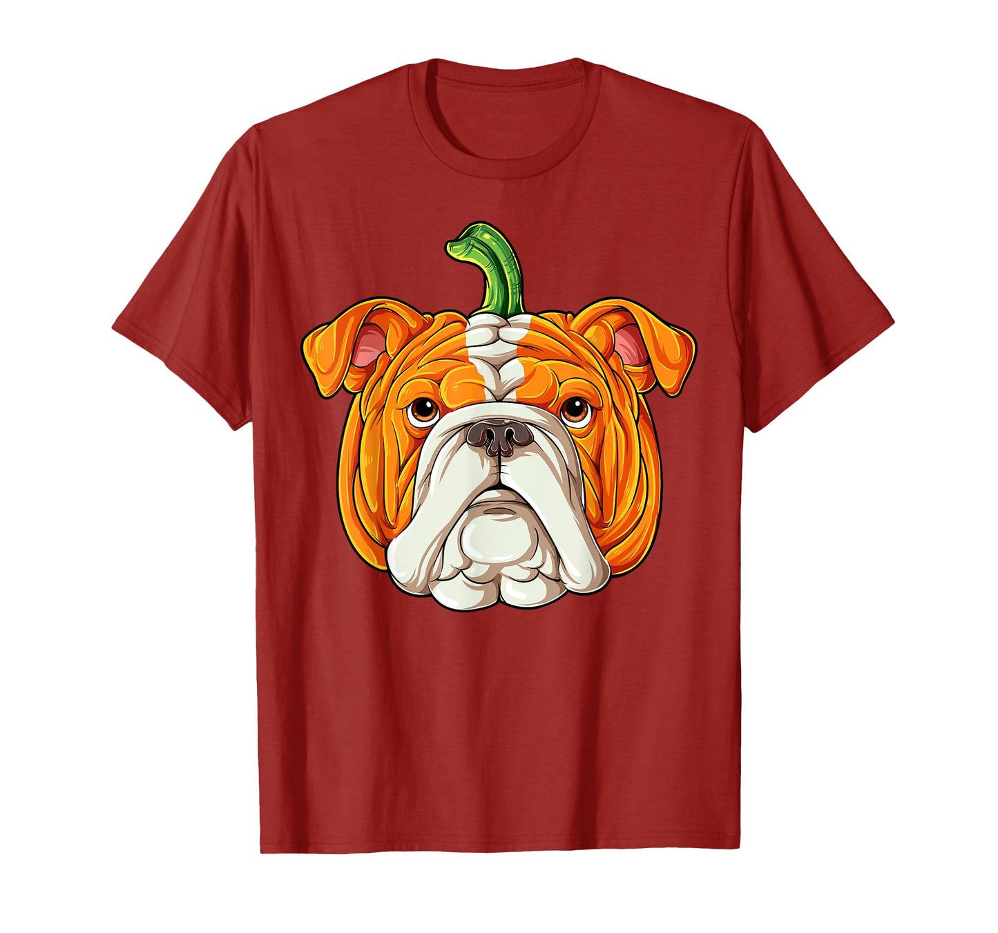 English Bulldog Pumpkin Halloween Thanksgiving Men Women Dog T-Shirt