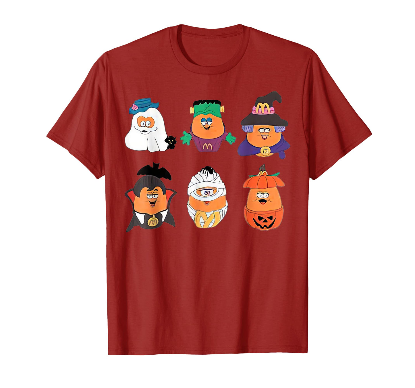 Chicken Nugget Halloween Retro 90S Pumpkin Boo T-Shirt